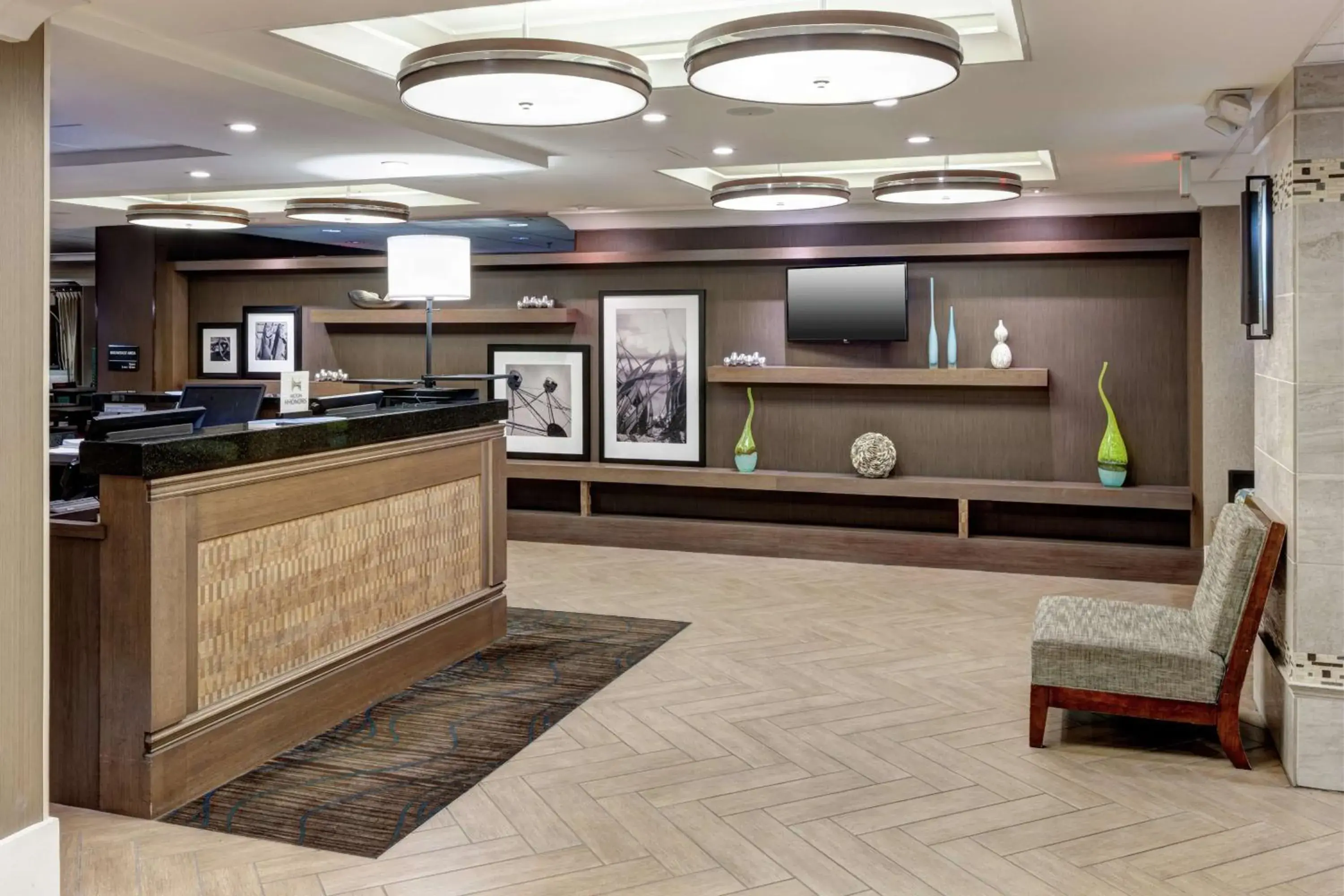 Lobby or reception in Hampton Inn Oceanfront Jacksonville Beach Lobby or reception in Hampton Inn Oceanfront Jacksonville Beach