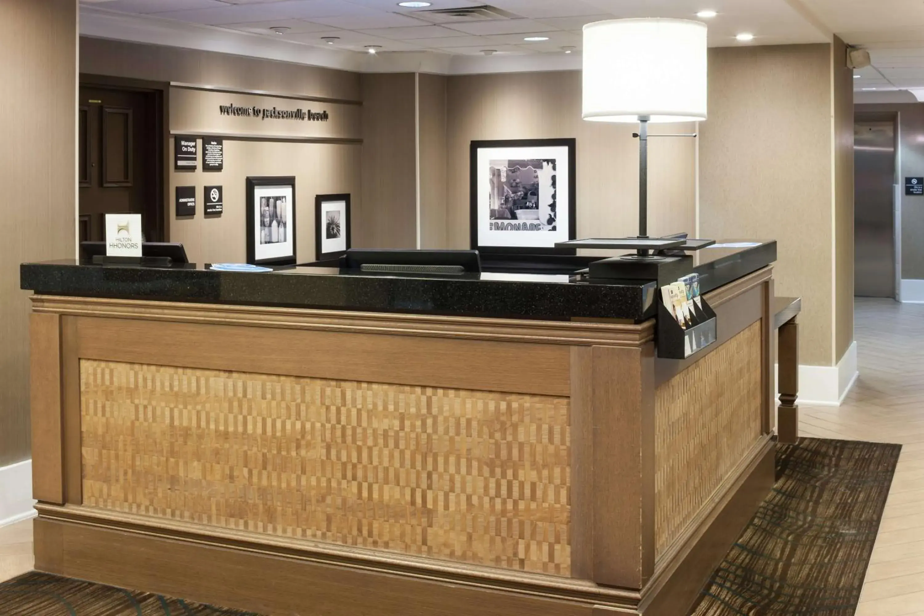 Lobby or reception in Hampton Inn Oceanfront Jacksonville Beach Lobby or reception in Hampton Inn Oceanfront Jacksonville Beach