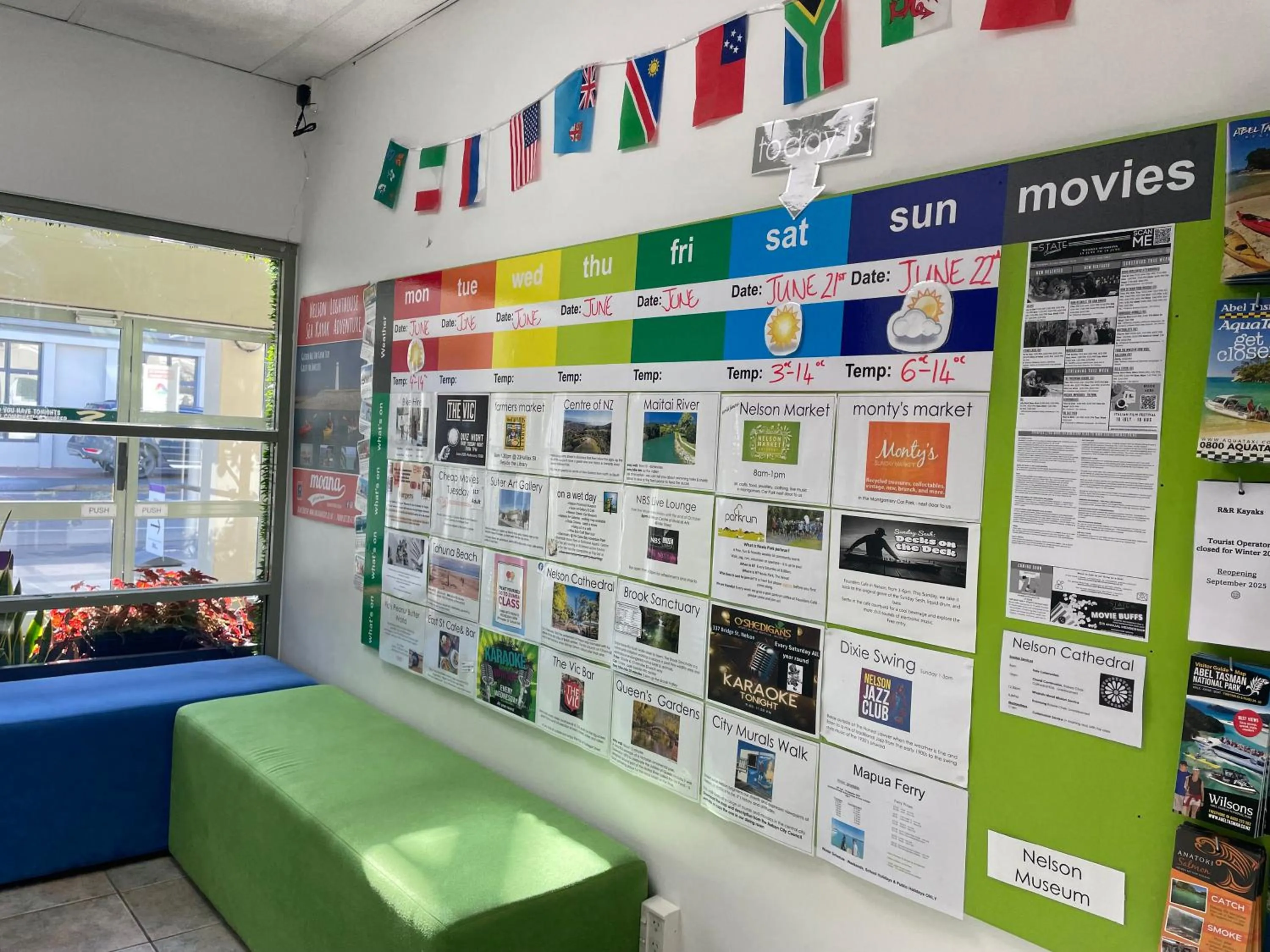 Lobby or reception in YHA Nelson