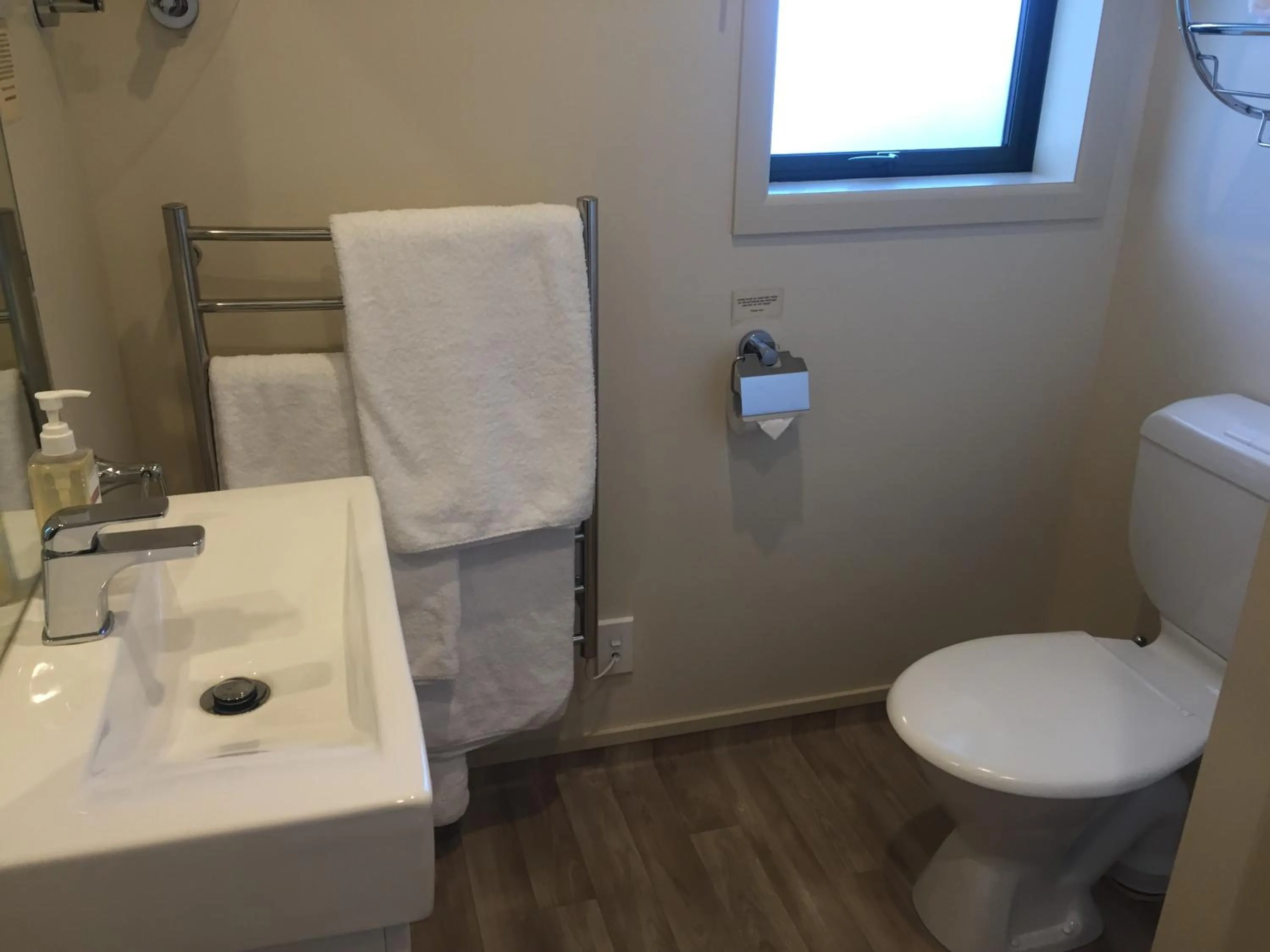 Toilet in Lake Roxburgh Lodge