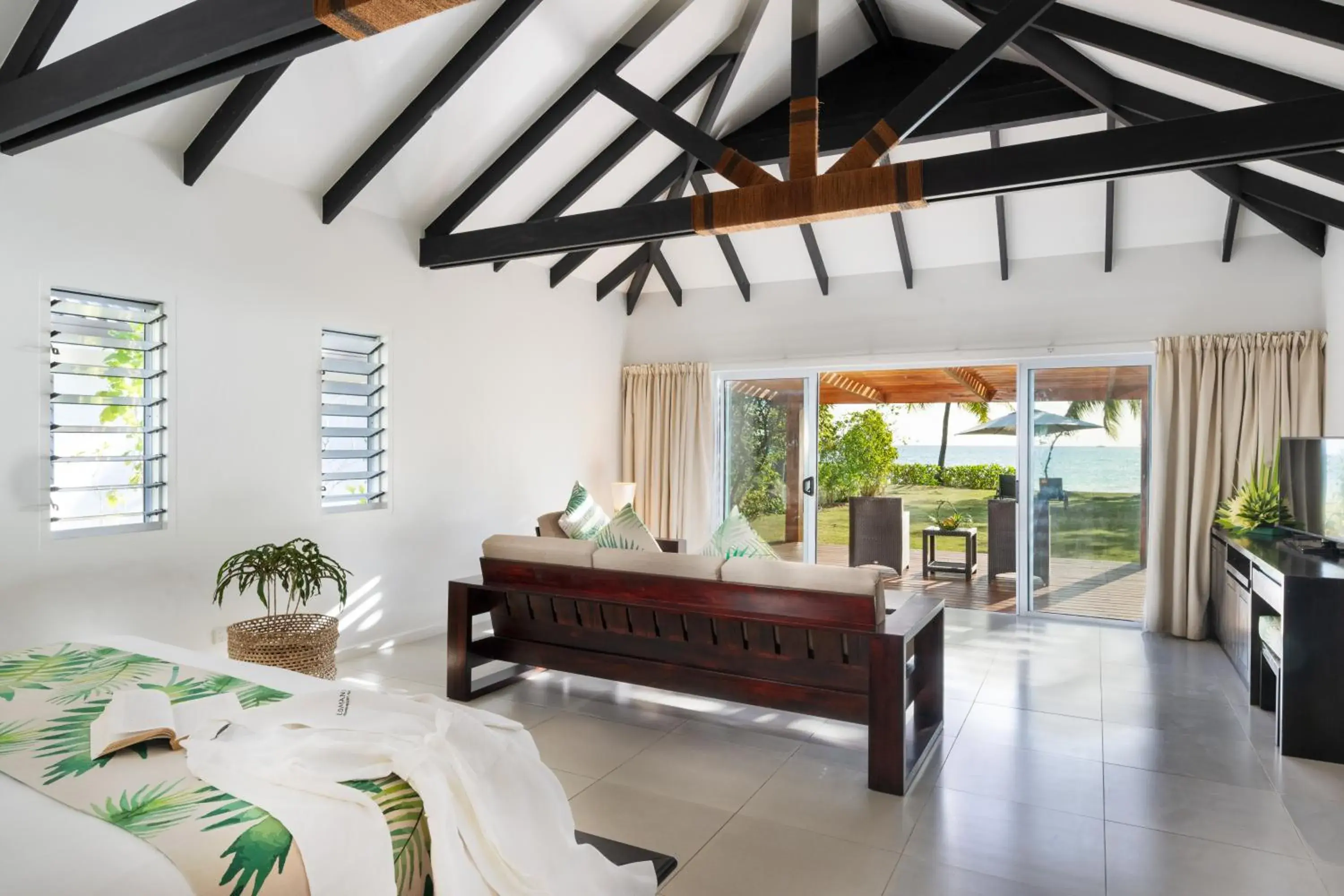 View (from property/room), Bed in Lomani Island Resort & Spa View (from property/room), Bed in Lomani Island Resort & Spa