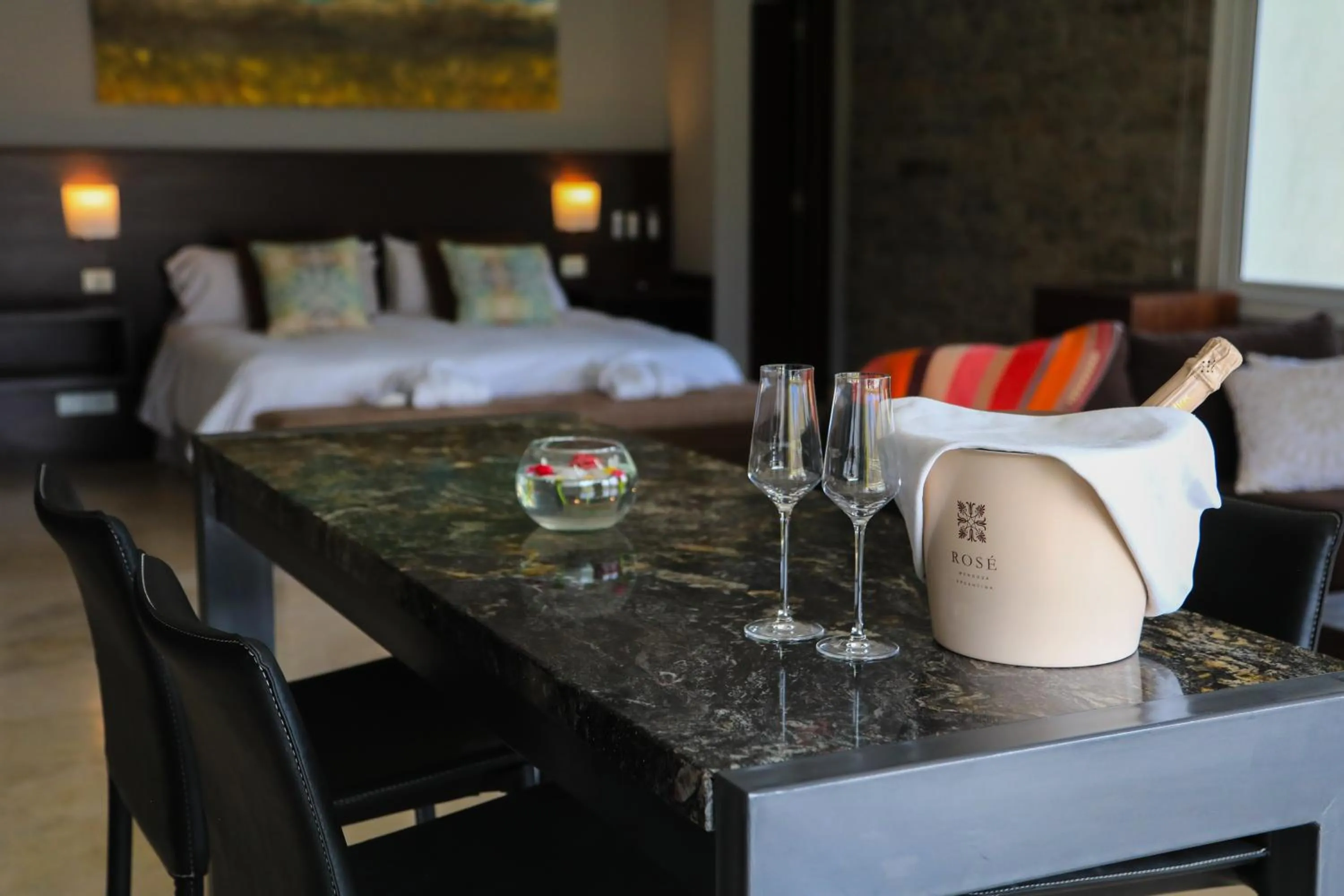 Decorative detail, Bed in El Carmelo Mountain Lodge