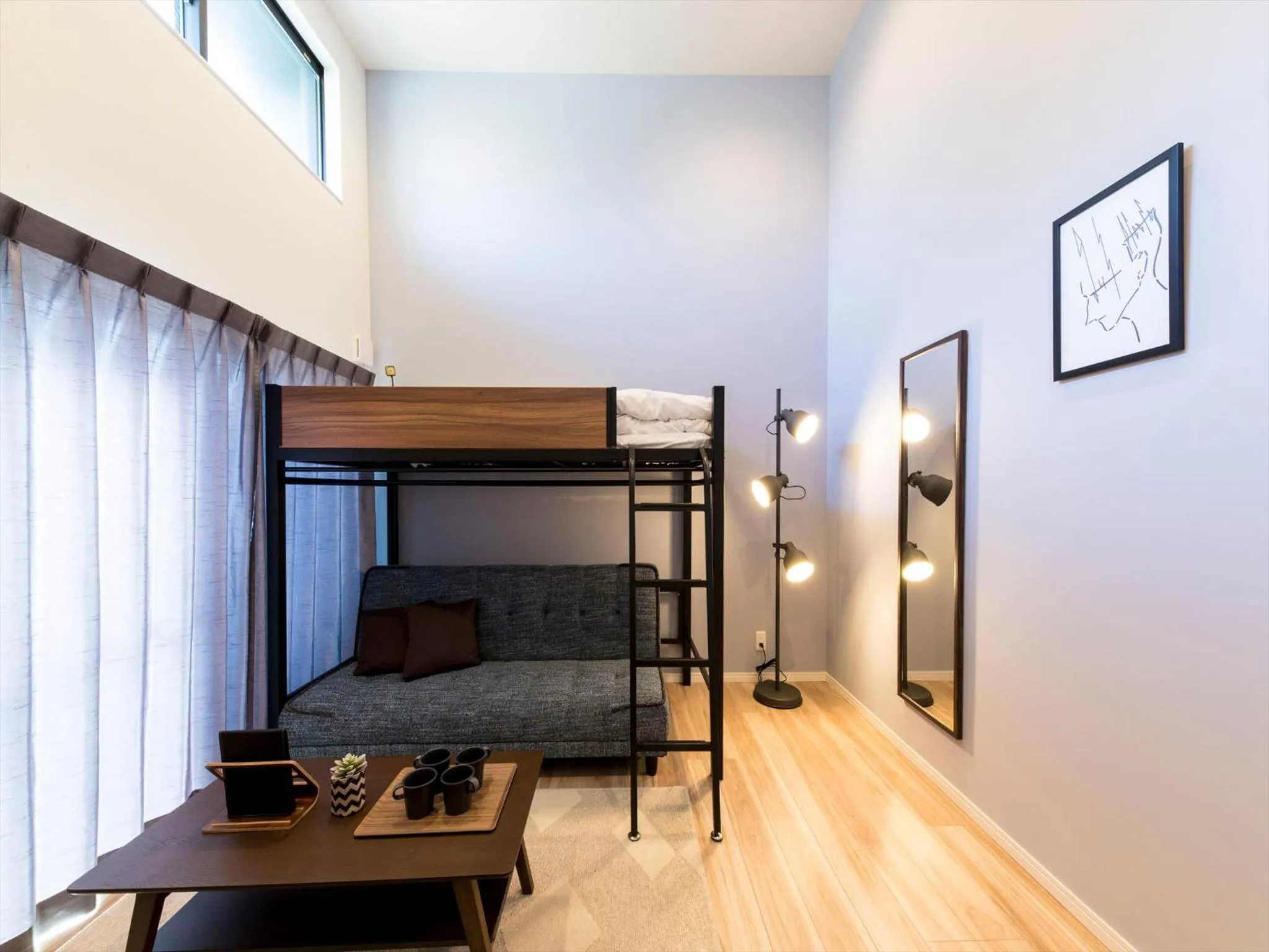 Living room, Bed in TRIP POD MINOSHIMA A