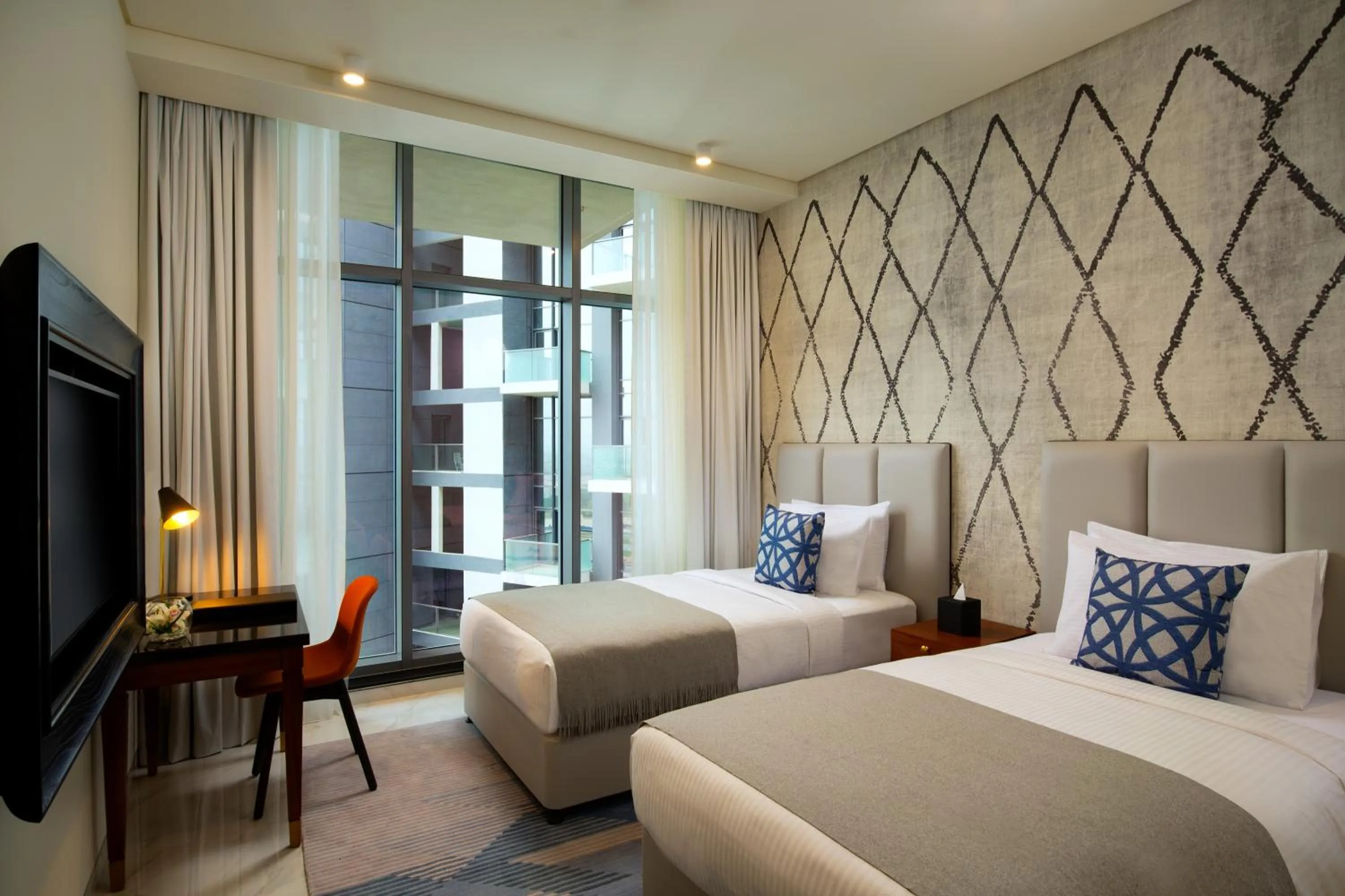 Bedroom, Bed in Millennium Atria Business Bay