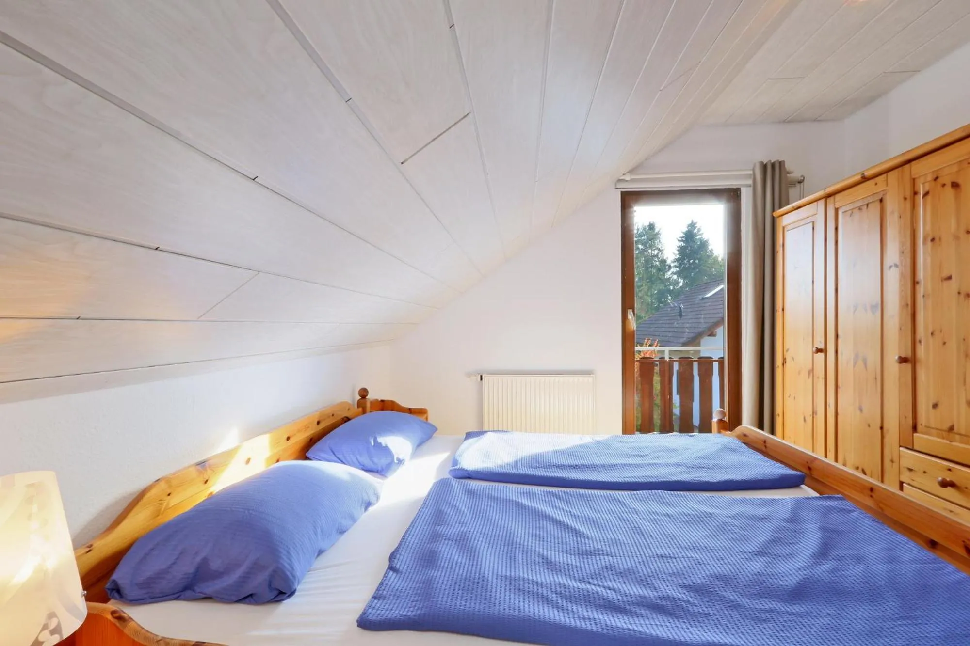 Bed in Seepark Kirchheim Ferienhaus bei Diane mit Sauna