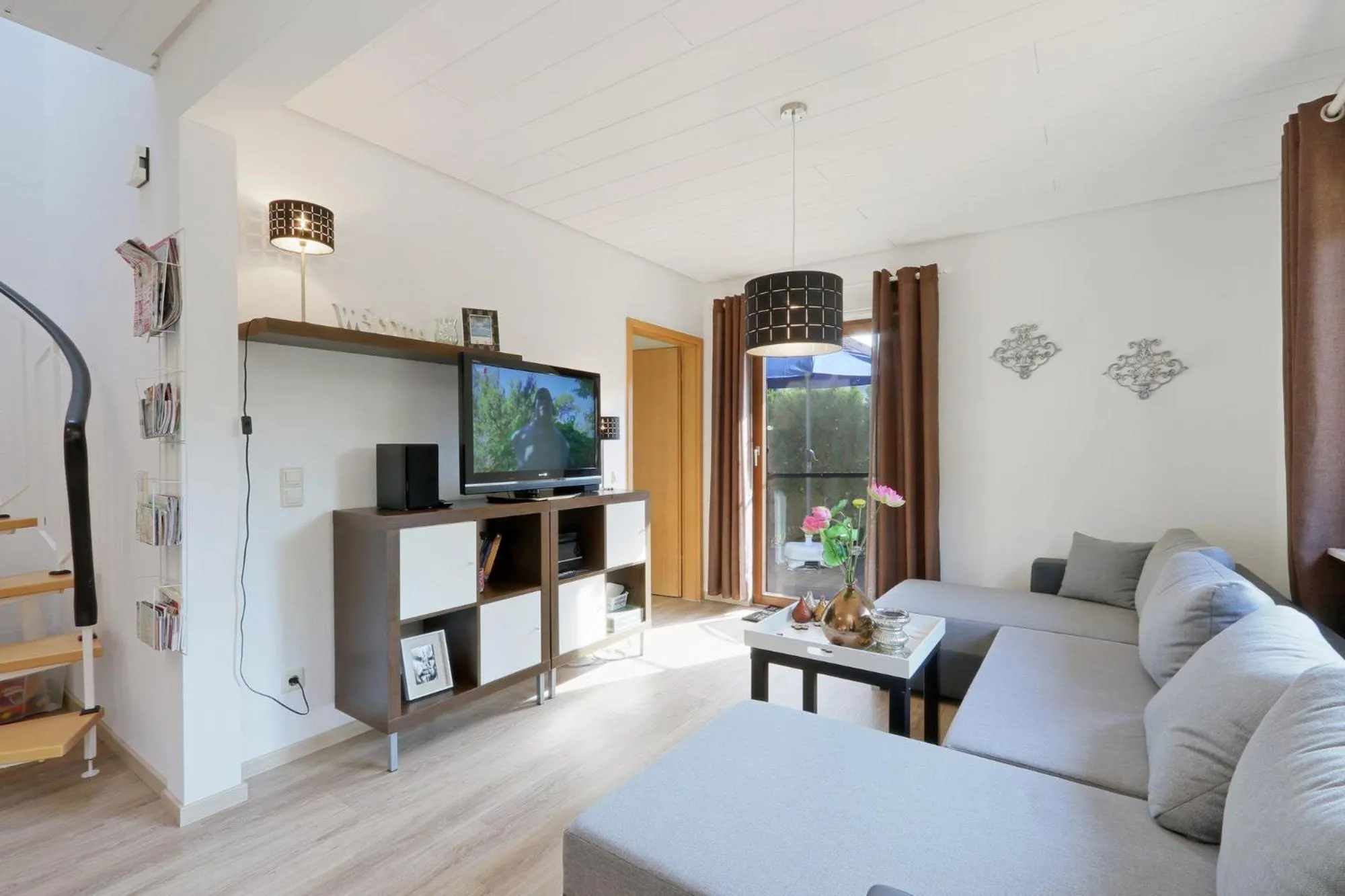 Communal lounge/ TV room in Seepark Kirchheim Ferienhaus bei Diane mit Sauna