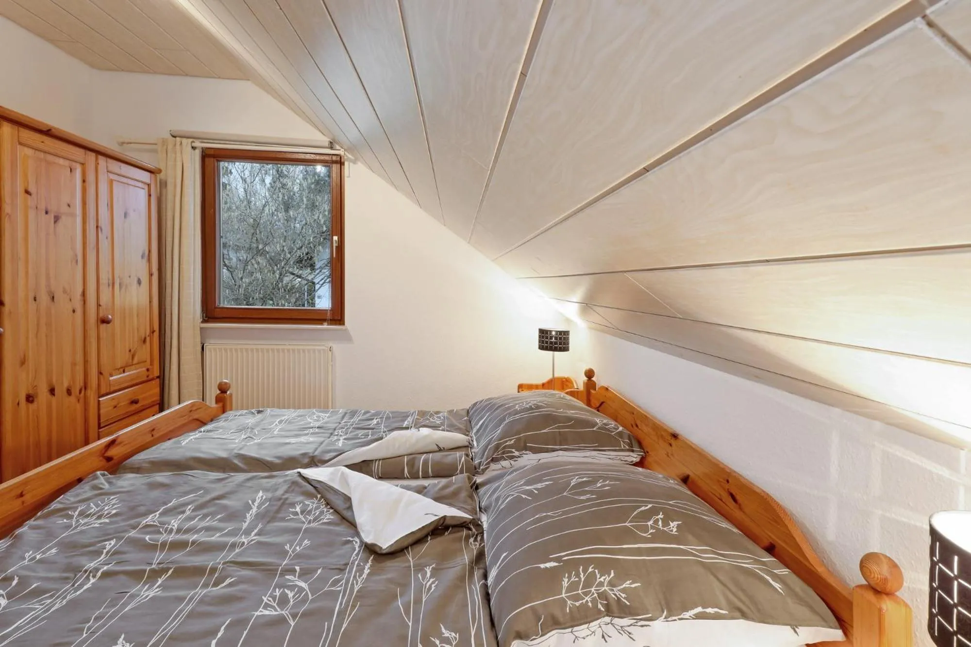 Bed in Seepark Kirchheim Ferienhaus bei Diane mit Sauna