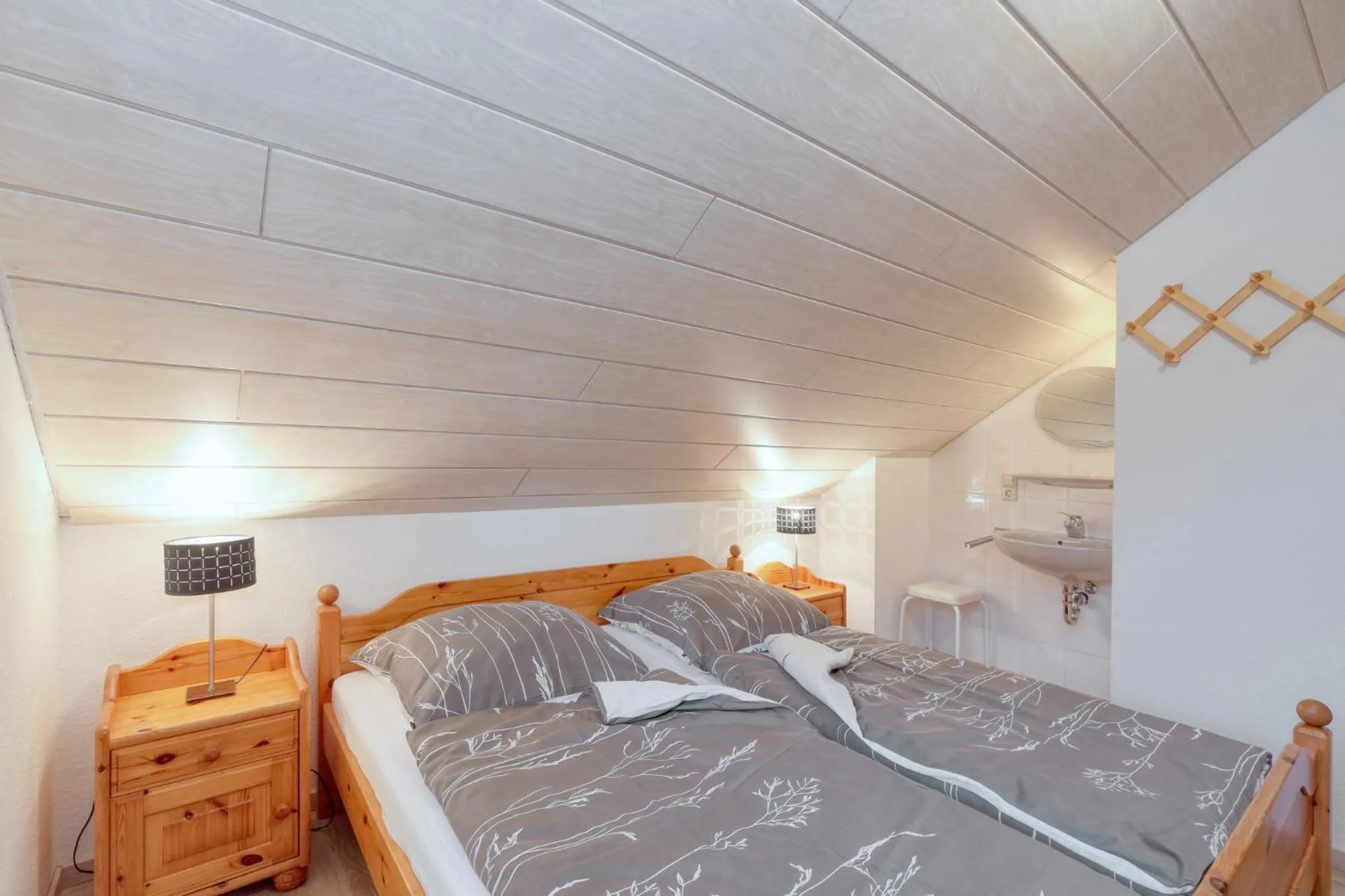 Bed in Seepark Kirchheim Ferienhaus bei Diane mit Sauna