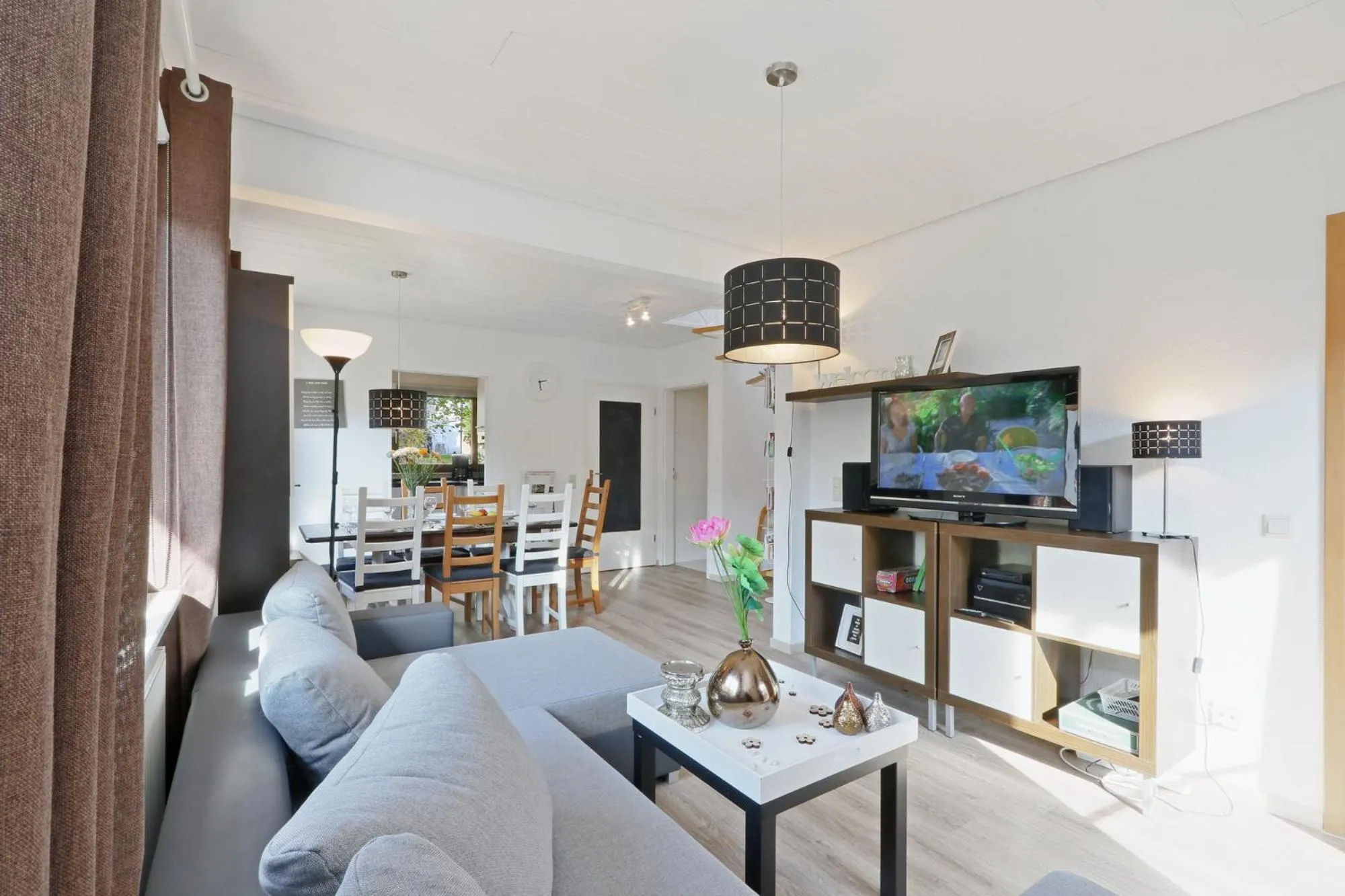 Communal lounge/ TV room in Seepark Kirchheim Ferienhaus bei Diane mit Sauna