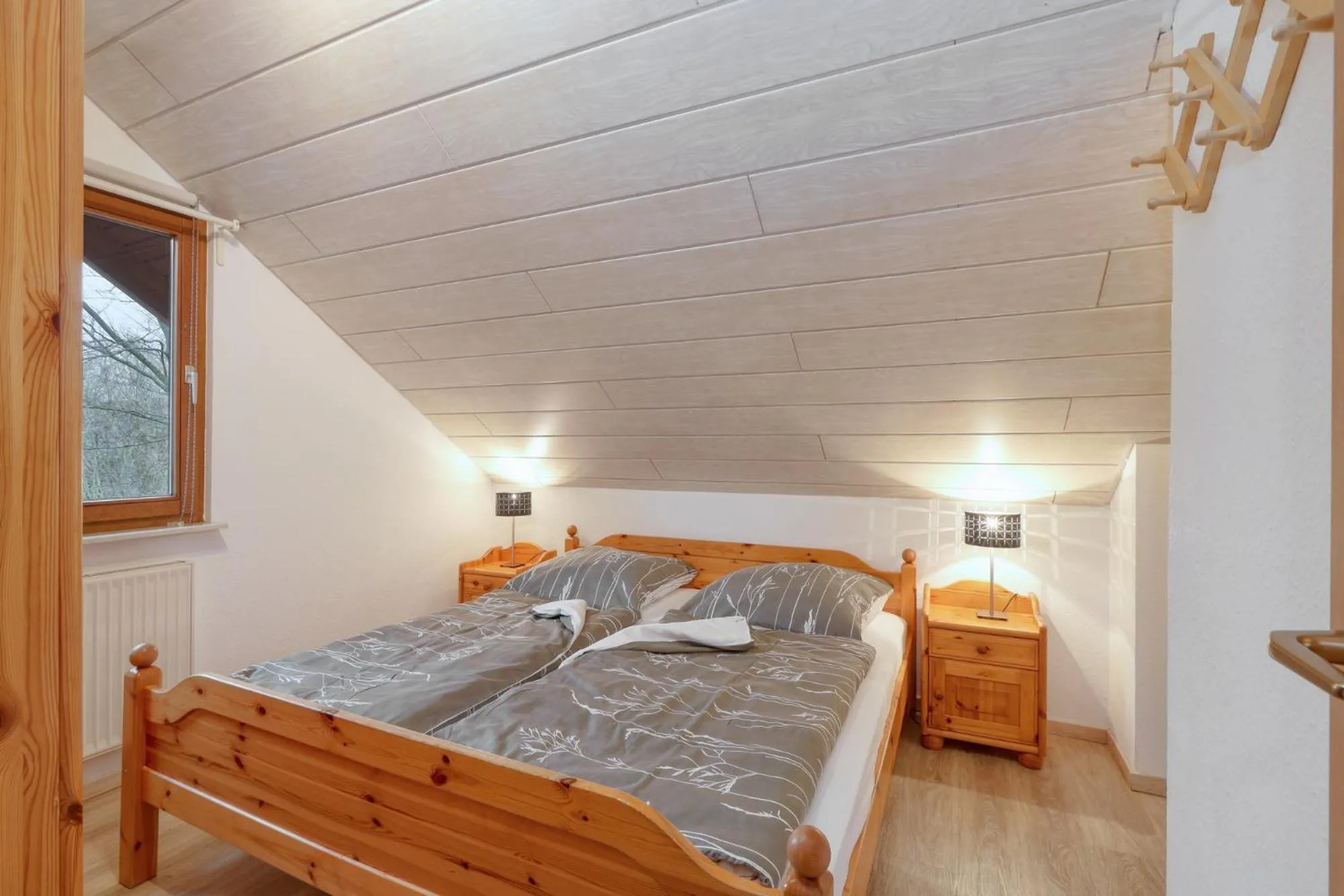 Bed in Seepark Kirchheim Ferienhaus bei Diane mit Sauna