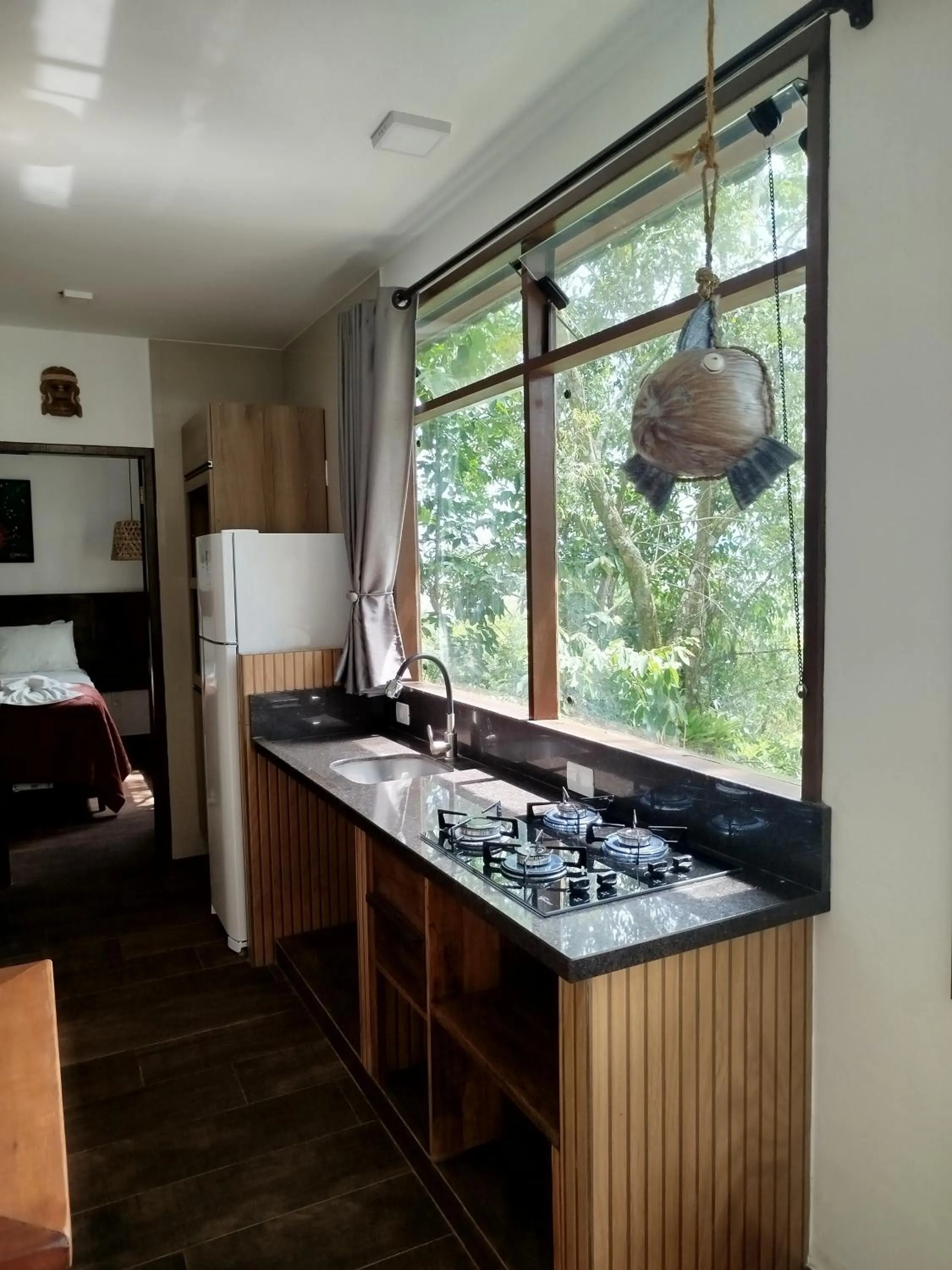 Kitchen or kitchenette in Pousada Ecomar