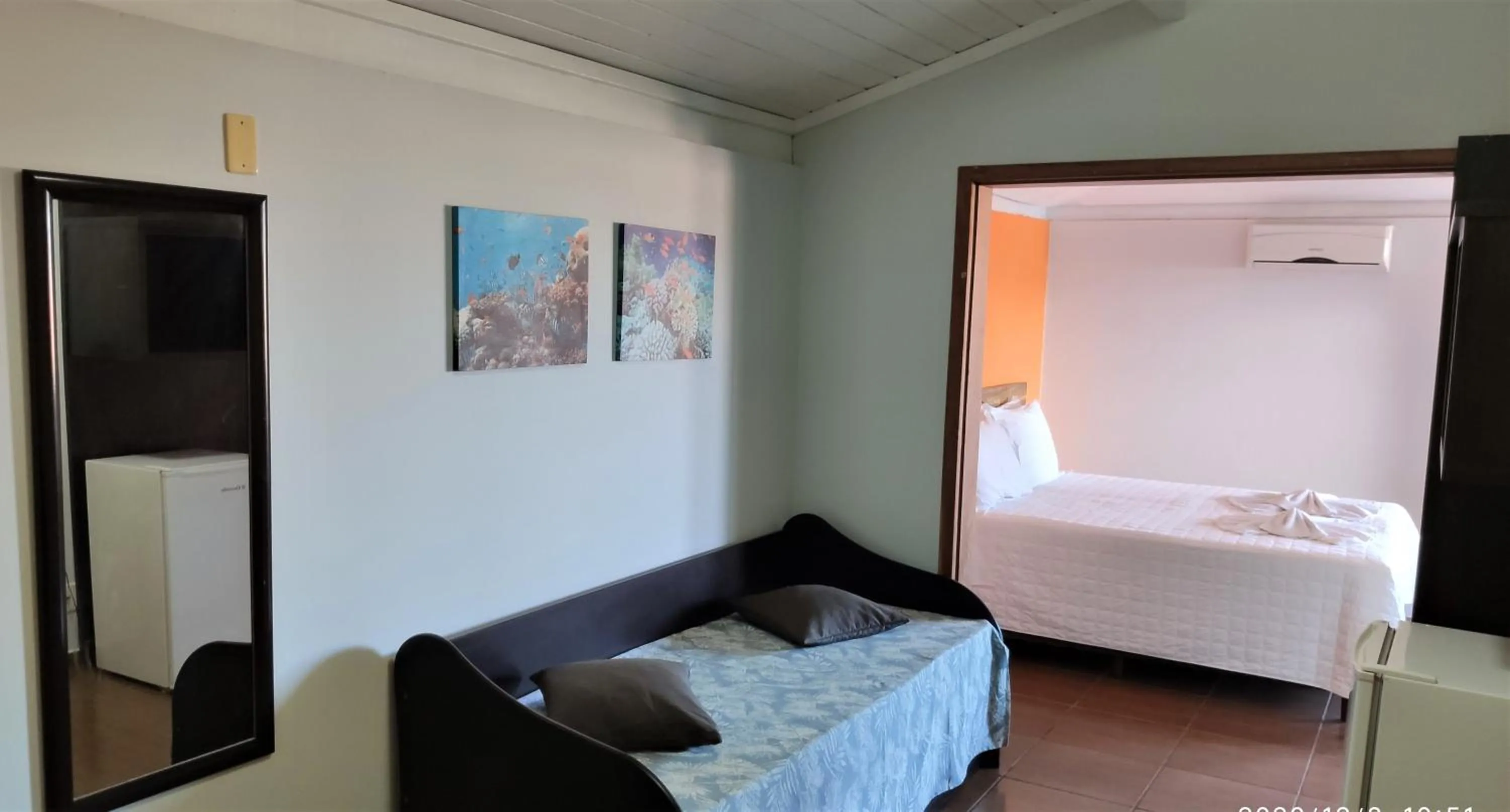 Bed in Pousada Ecomar