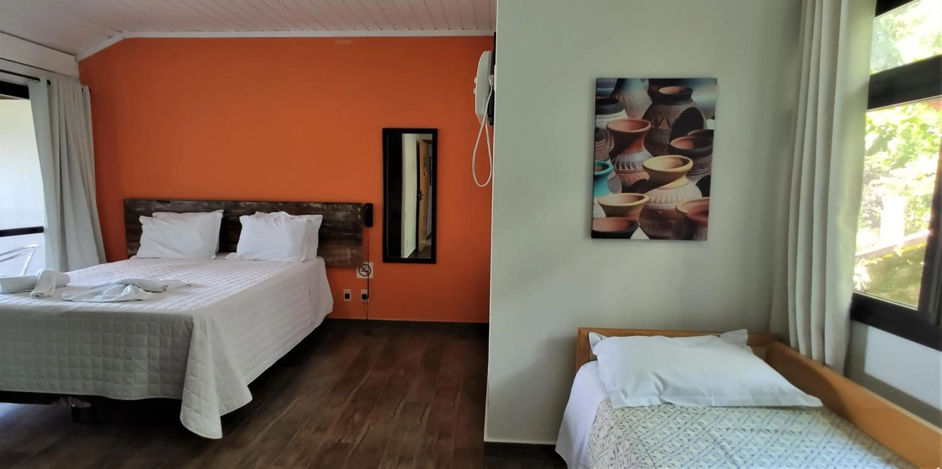 Bed in Pousada Ecomar