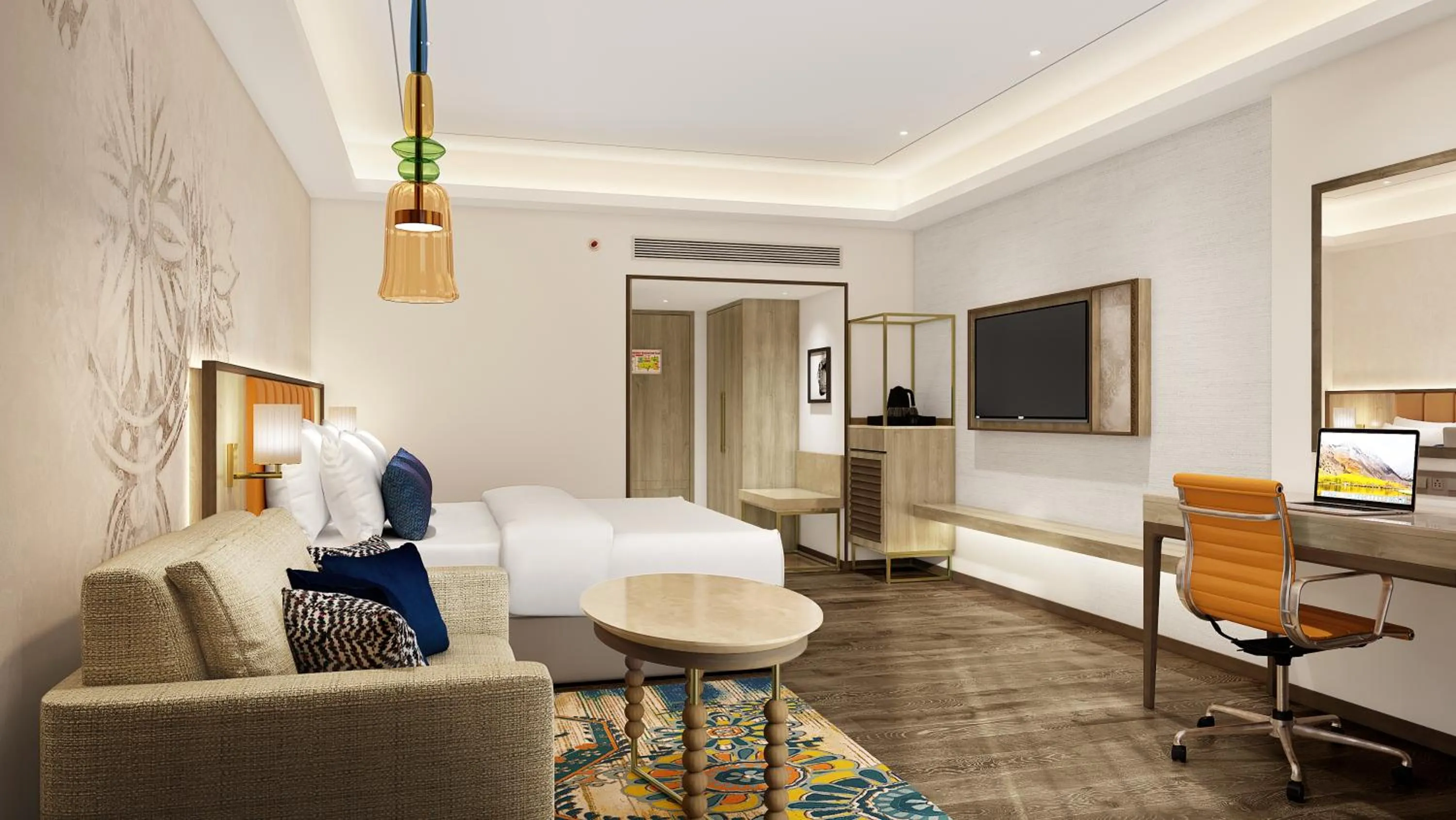 Seating area, Bed in Ekante Bliss Tirupati - IHCL SeleQtions