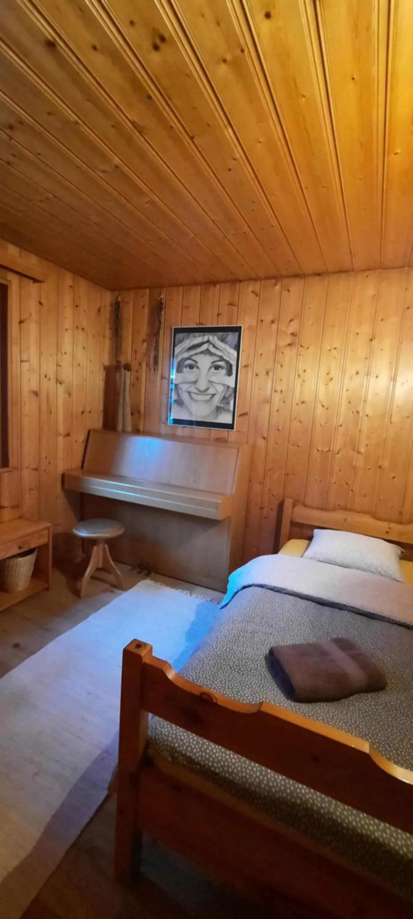 Bed in BnB Claudy et Elizabeth Michellod-Dutheil