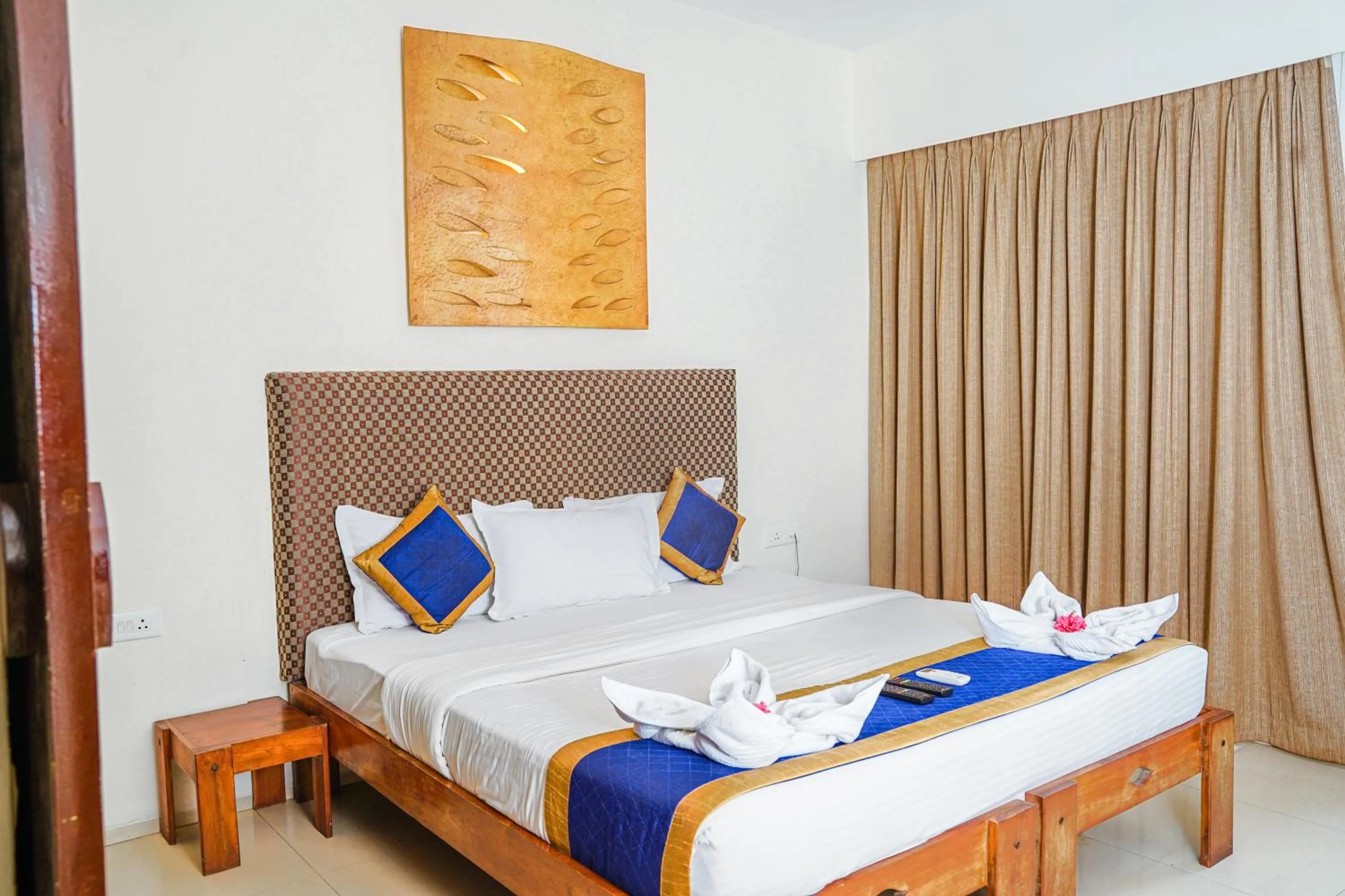 Bed in Sharanam Green Resort