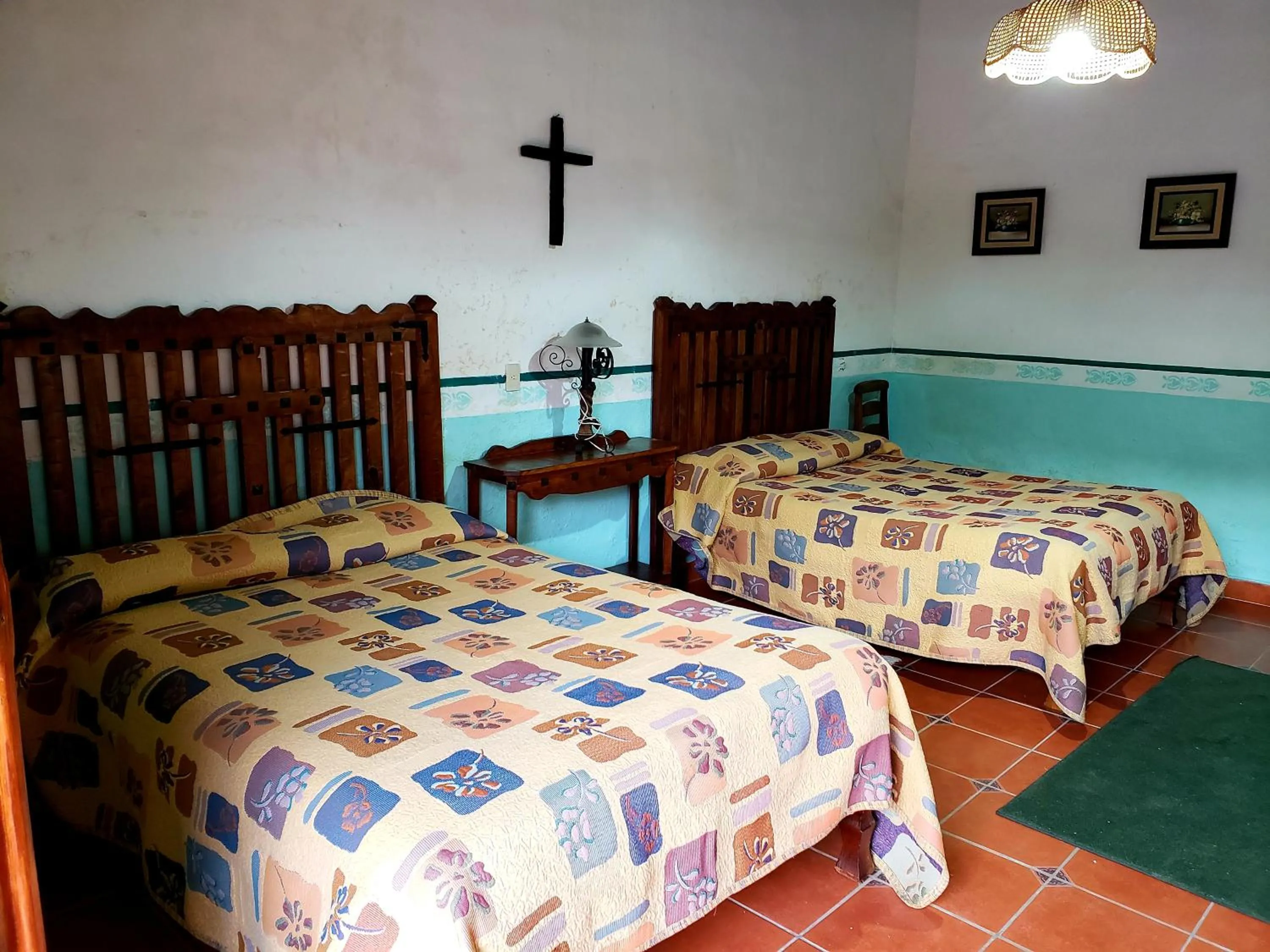 Decorative detail, Bed in Ex-Hacienda San Buenaventura