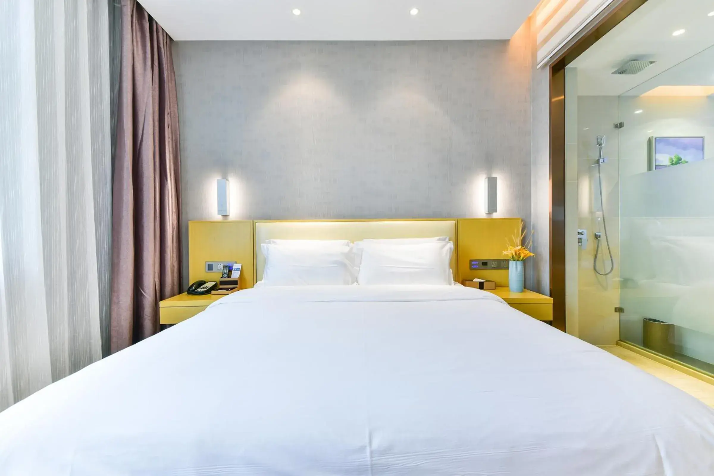 Bed in Lavande Hotel Shanghai Jiading Xincheng Stadium Branch Bed in Lavande Hotel Shanghai Jiading Xincheng Stadium Branch