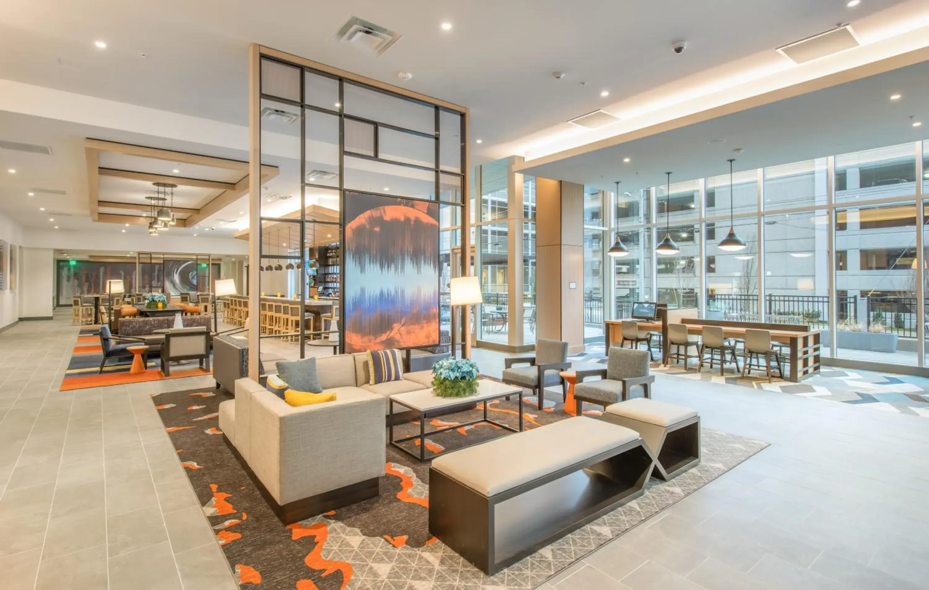 Lobby or reception in Hyatt House Nashville at Vanderbilt Lobby or reception in Hyatt House Nashville at Vanderbilt
