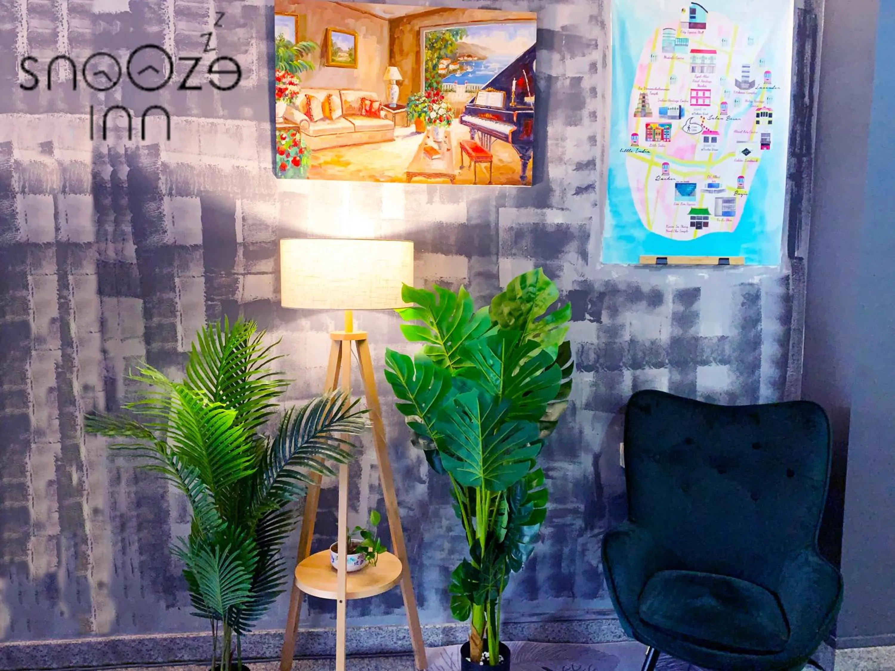 Seating area in Snooze Inn @Dickson Road