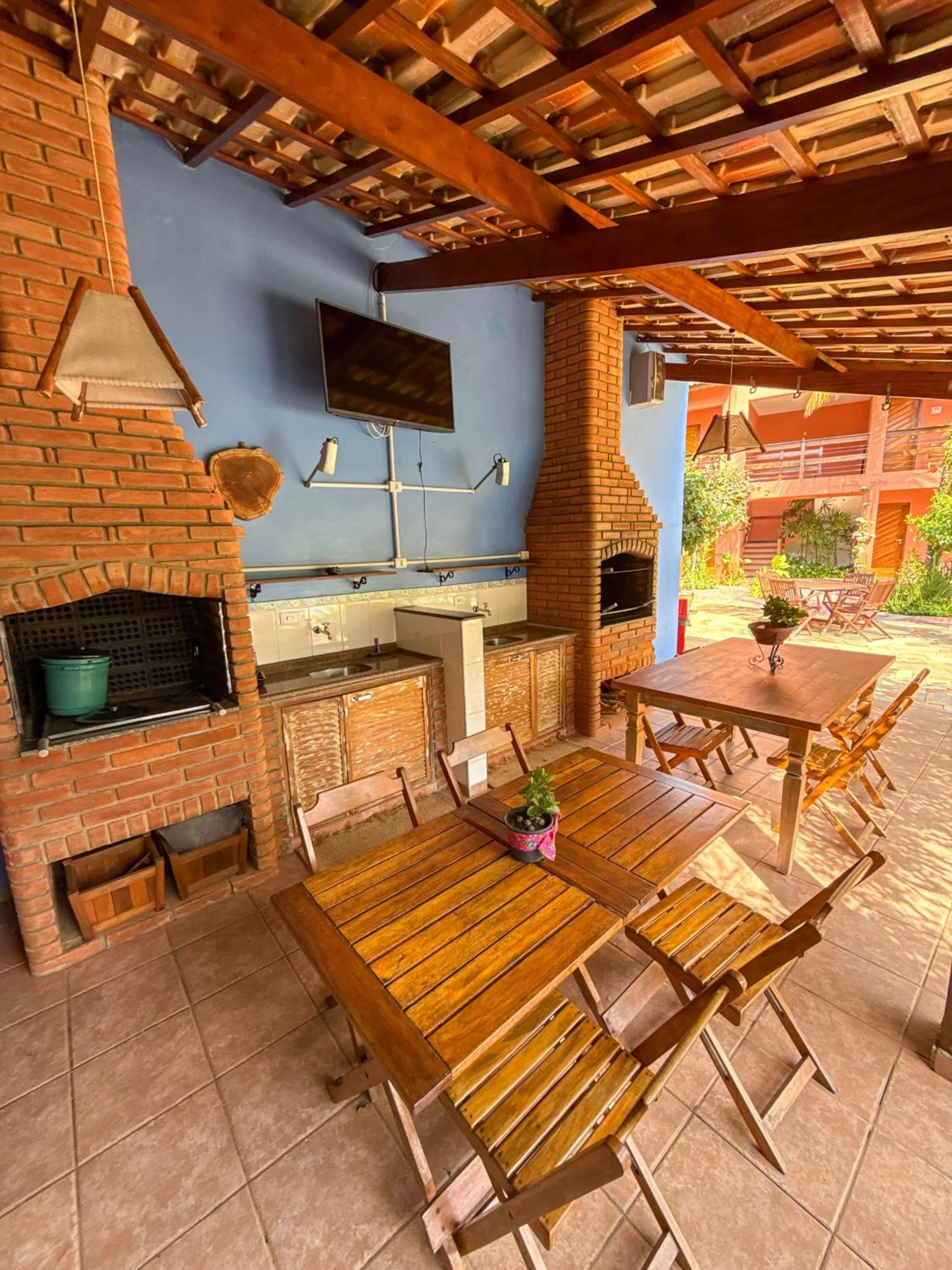 BBQ facilities in Pousada Tempo Rei