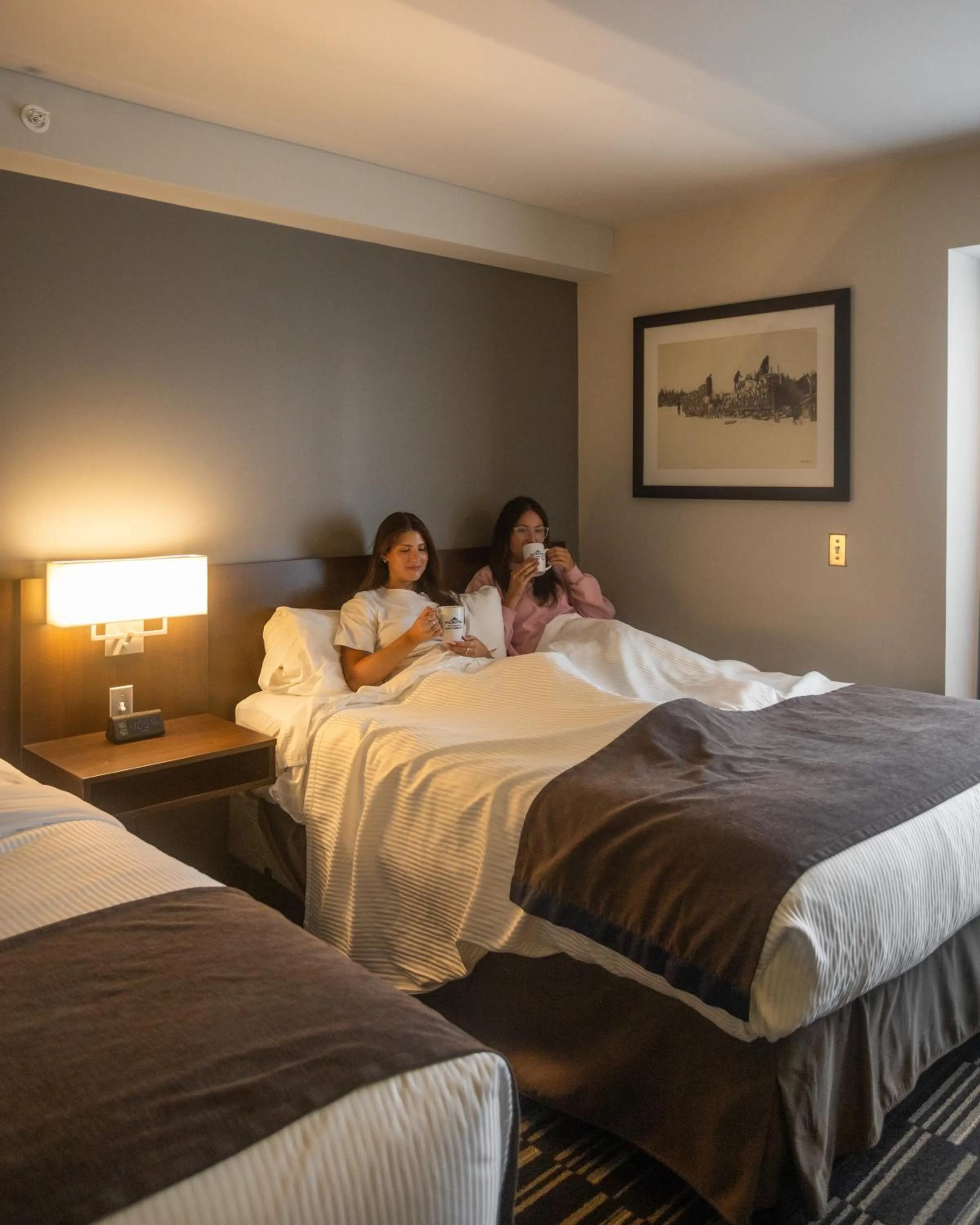 Bed in Microtel Inn & Suites by Wyndham Mont Tremblant