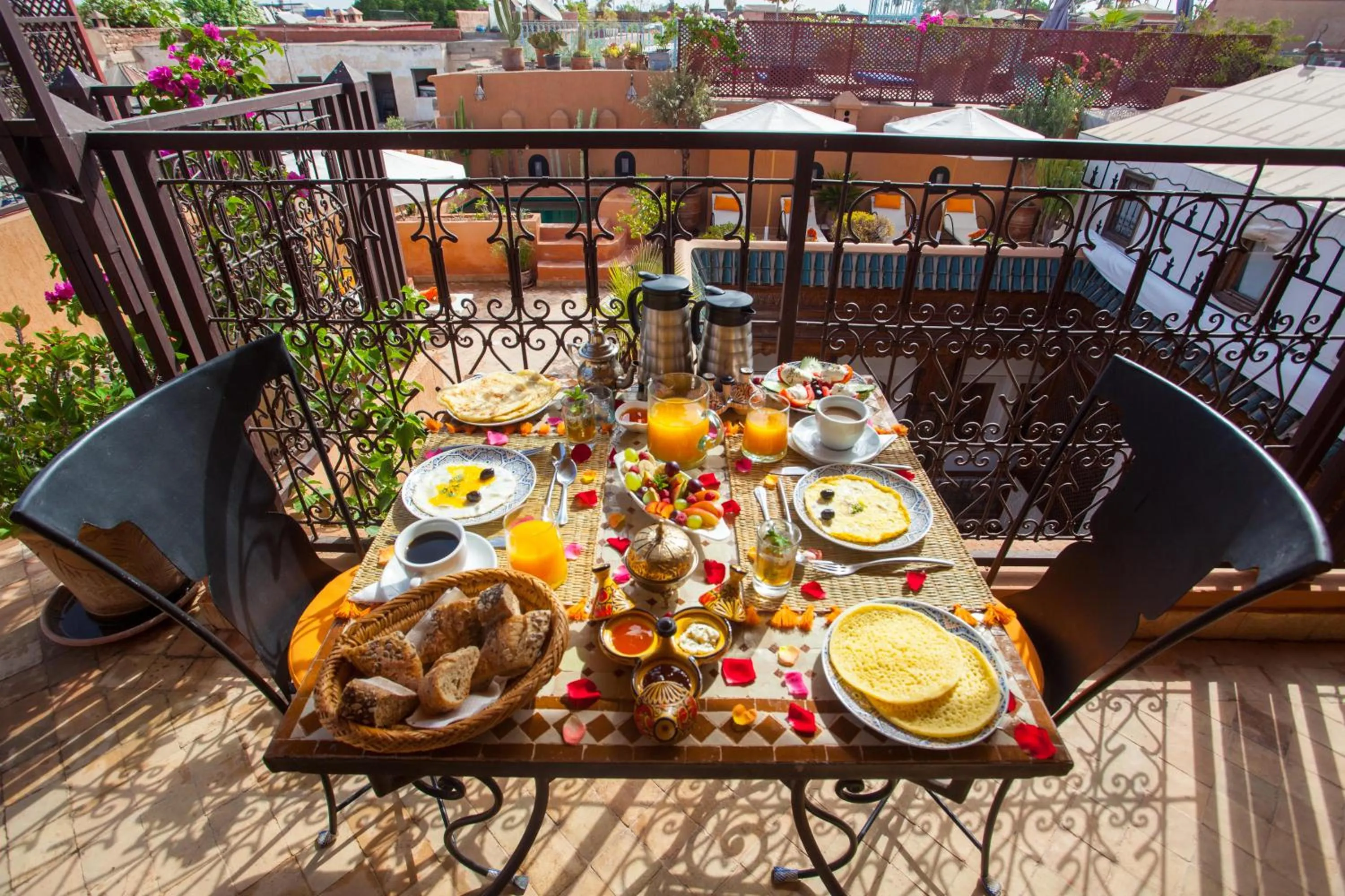 Balcony/Terrace in Riad Melhoun & Spa