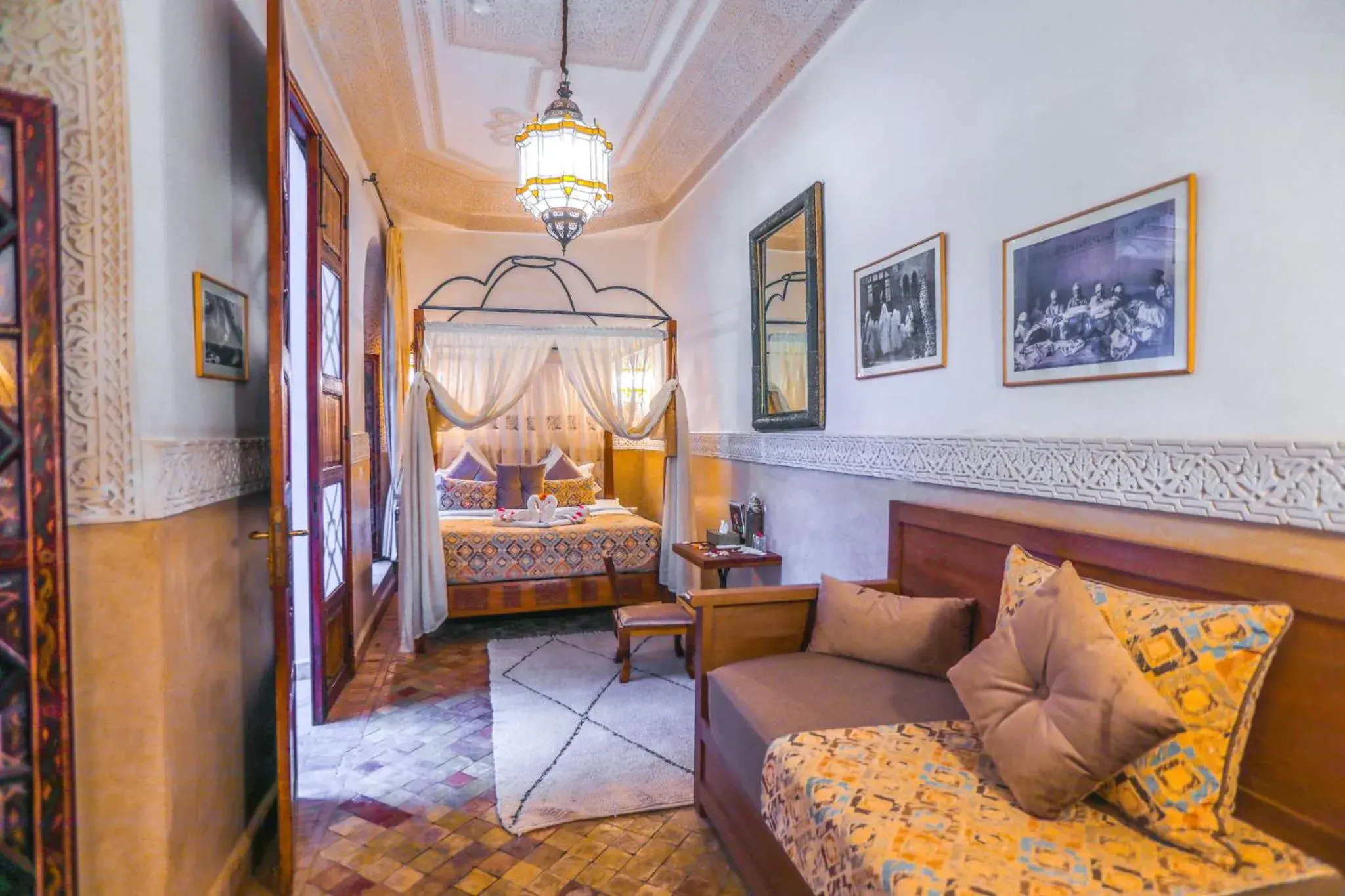 View (from property/room), Bed in Riad Melhoun & Spa View (from property/room), Bed in Riad Melhoun & Spa