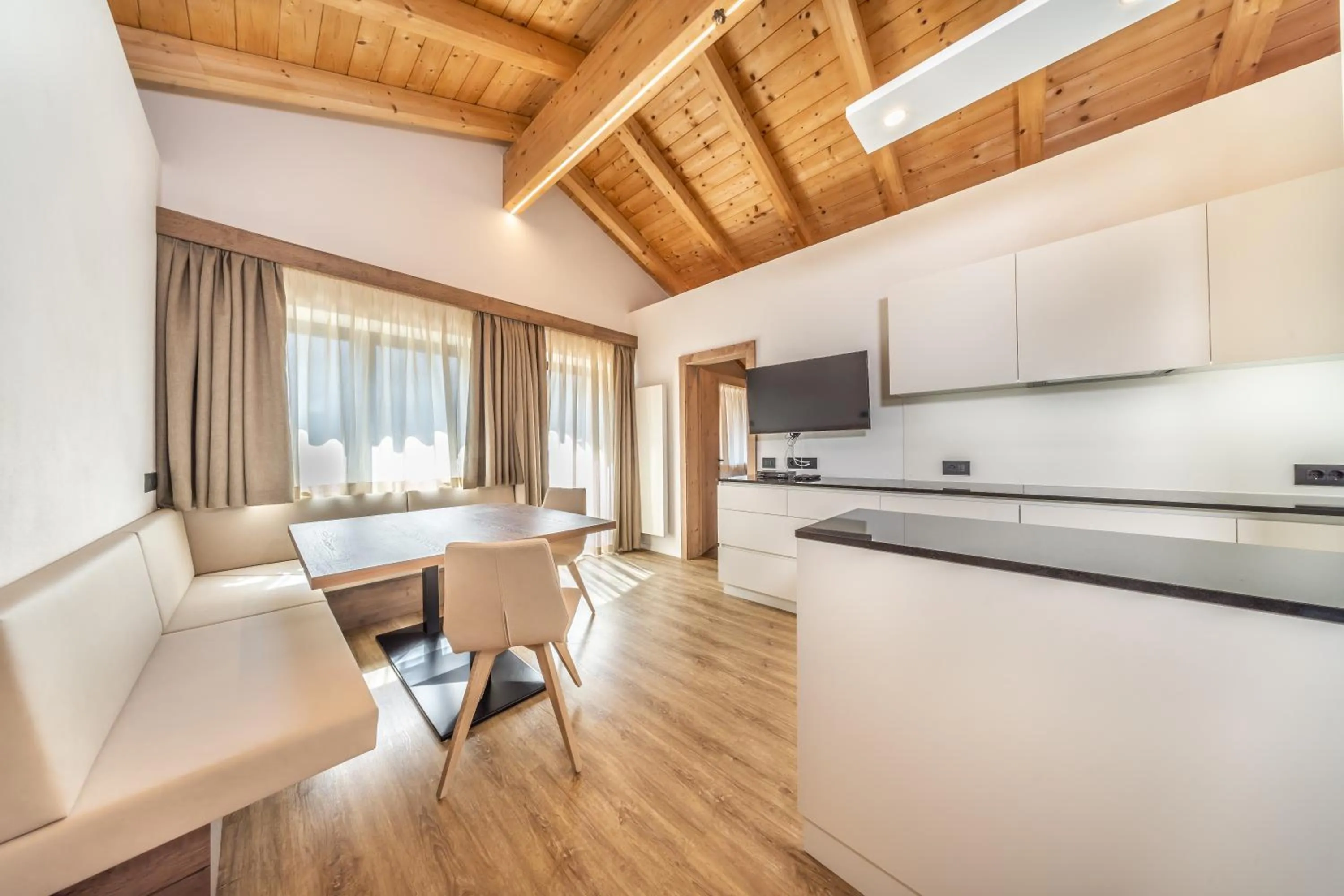 Kitchen or kitchenette in Apartments & Garnì Pre Da Nai