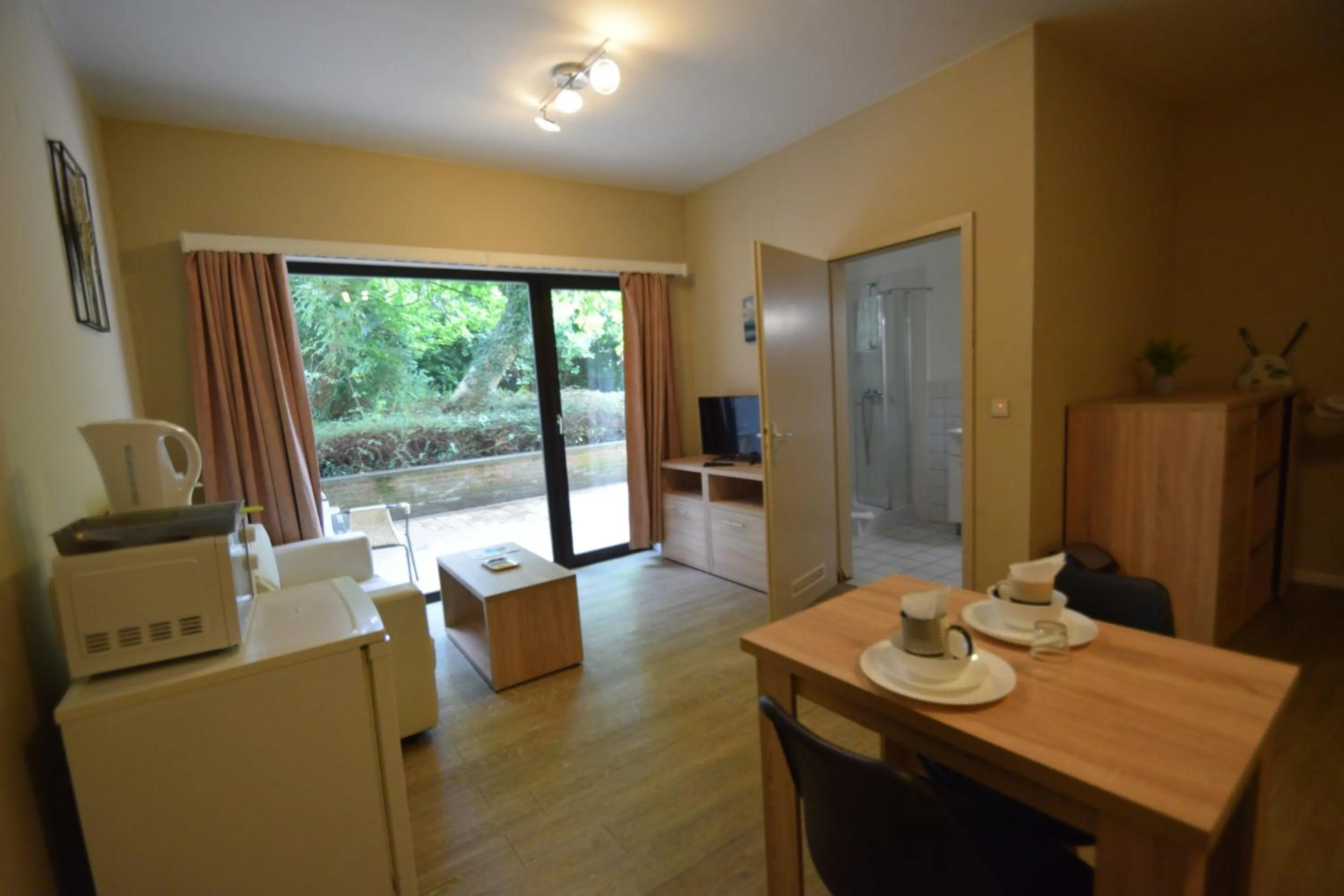 Seating area in Budget Flats Brussels