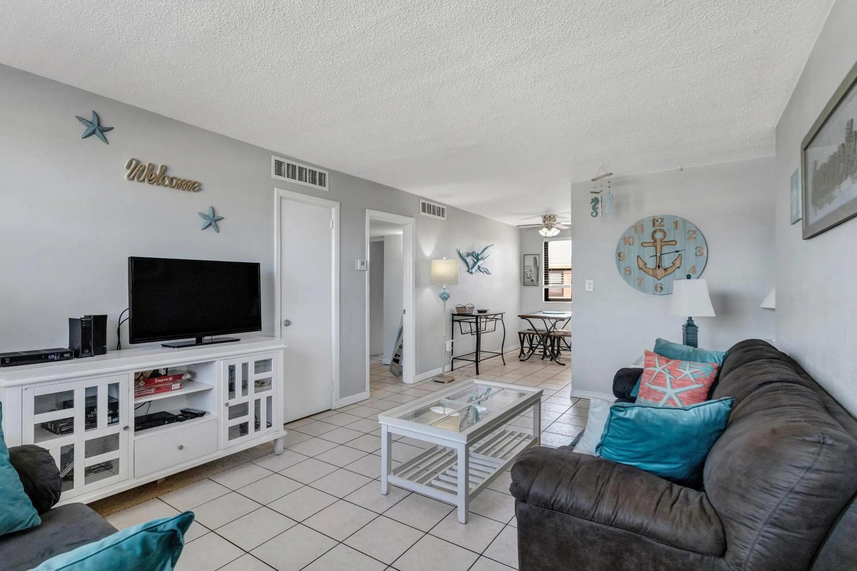 Living room in Gulf Winds Resort by Travel Resort Services