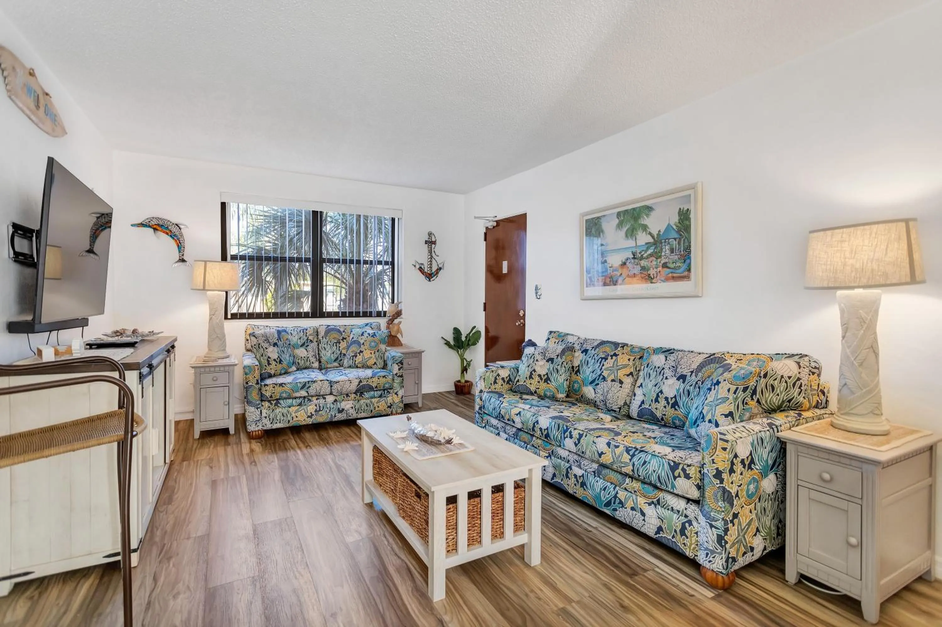 Living room in Gulf Winds Resort by Travel Resort Services