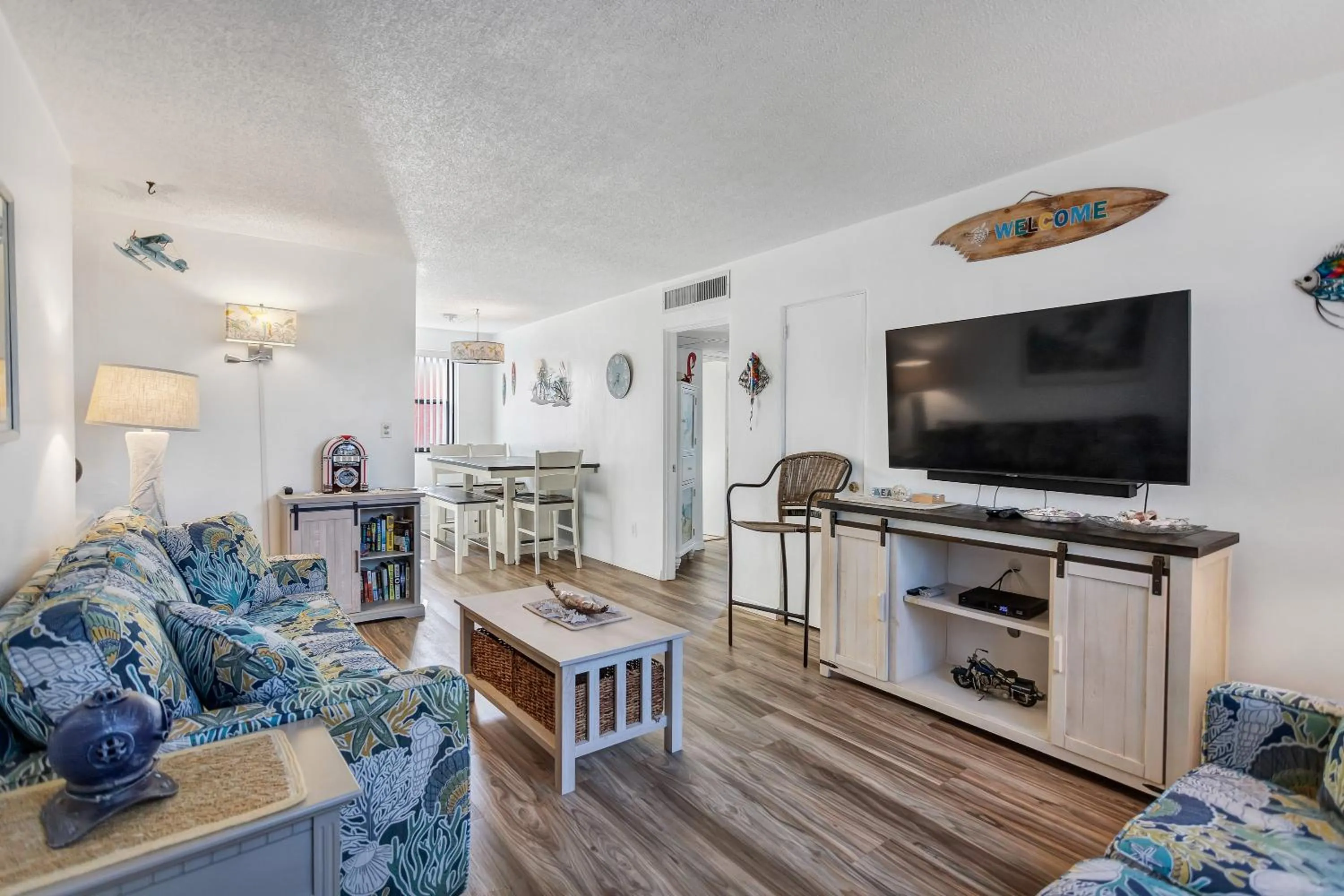 Living room in Gulf Winds Resort by Travel Resort Services