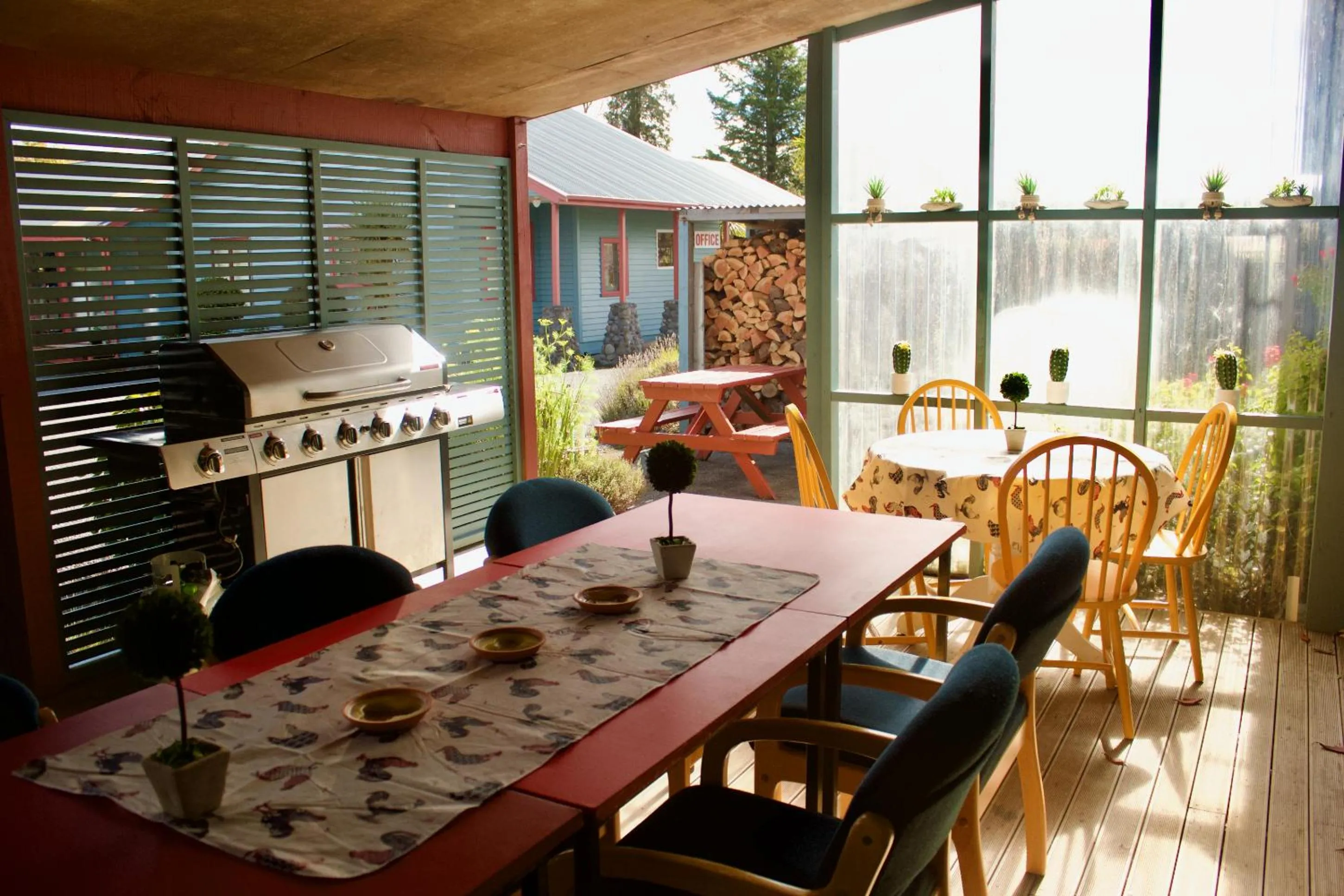 BBQ facilities in Adventure Lodge and Motels and Tongariro Crossing Track Transport