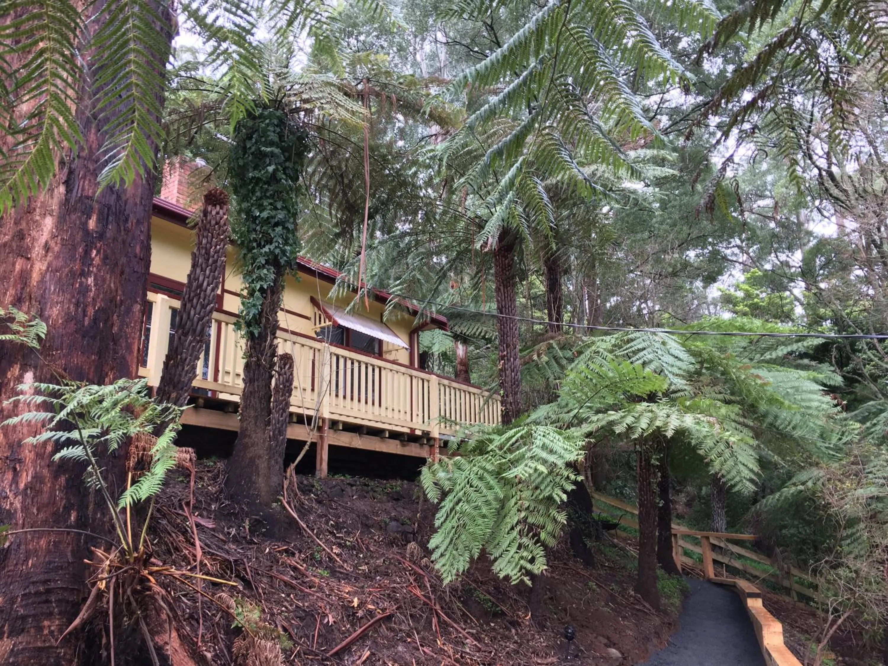 Garden in Charnwood Cottages in Warburton
