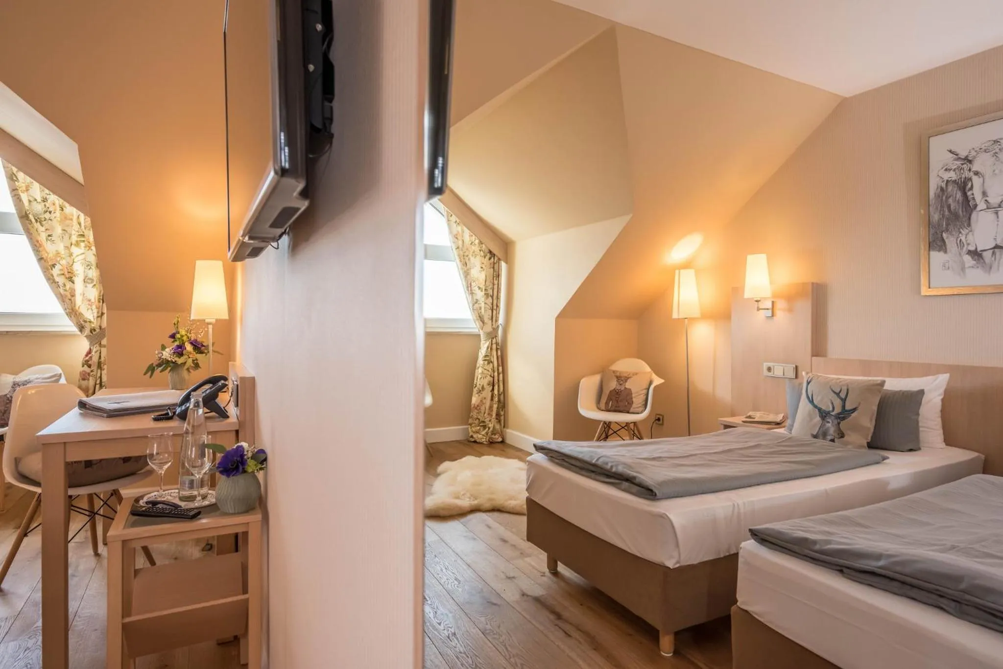 Photo of the whole room, Bed in Ammersee-Hotel