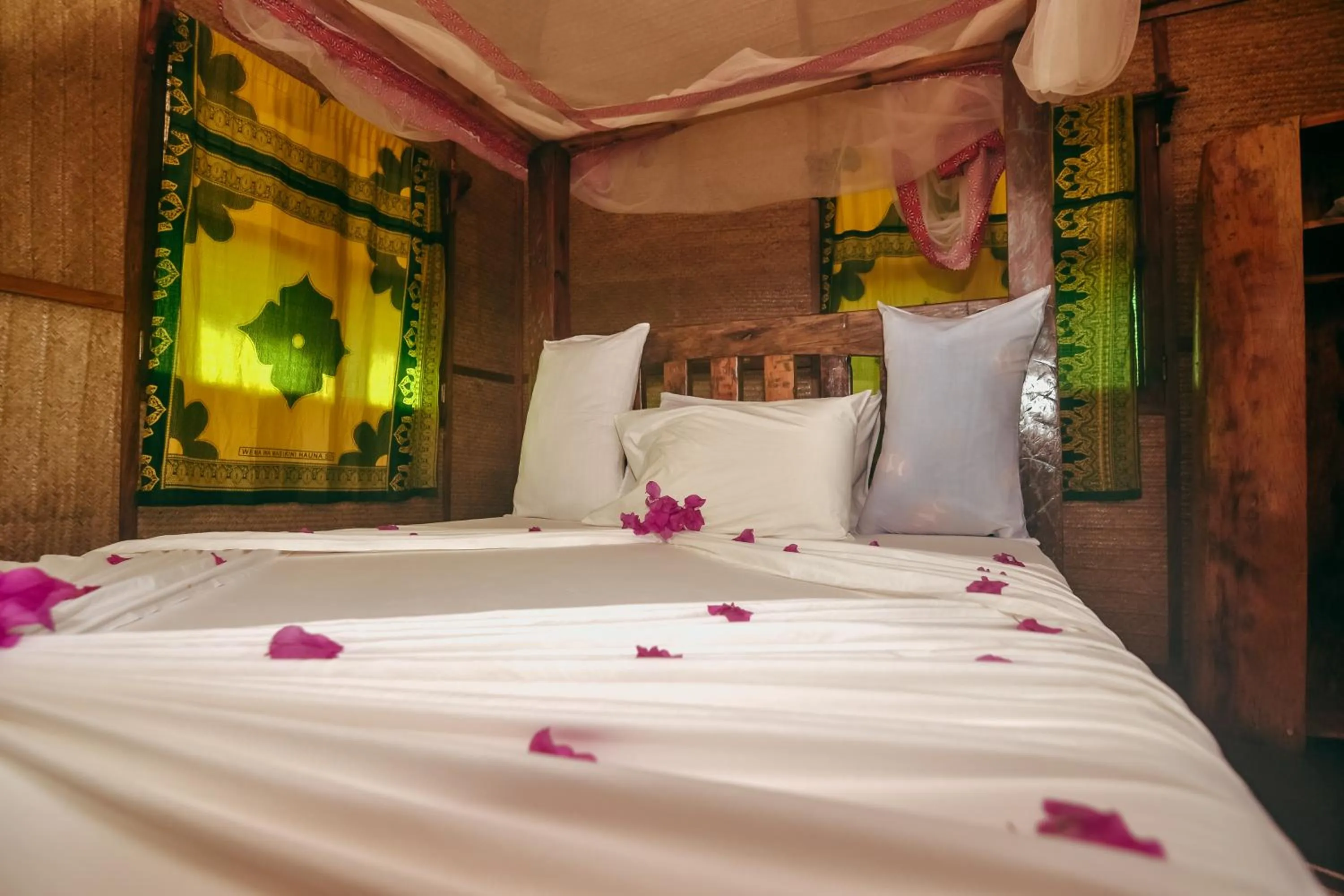Bed in Pemba Eco Lodge