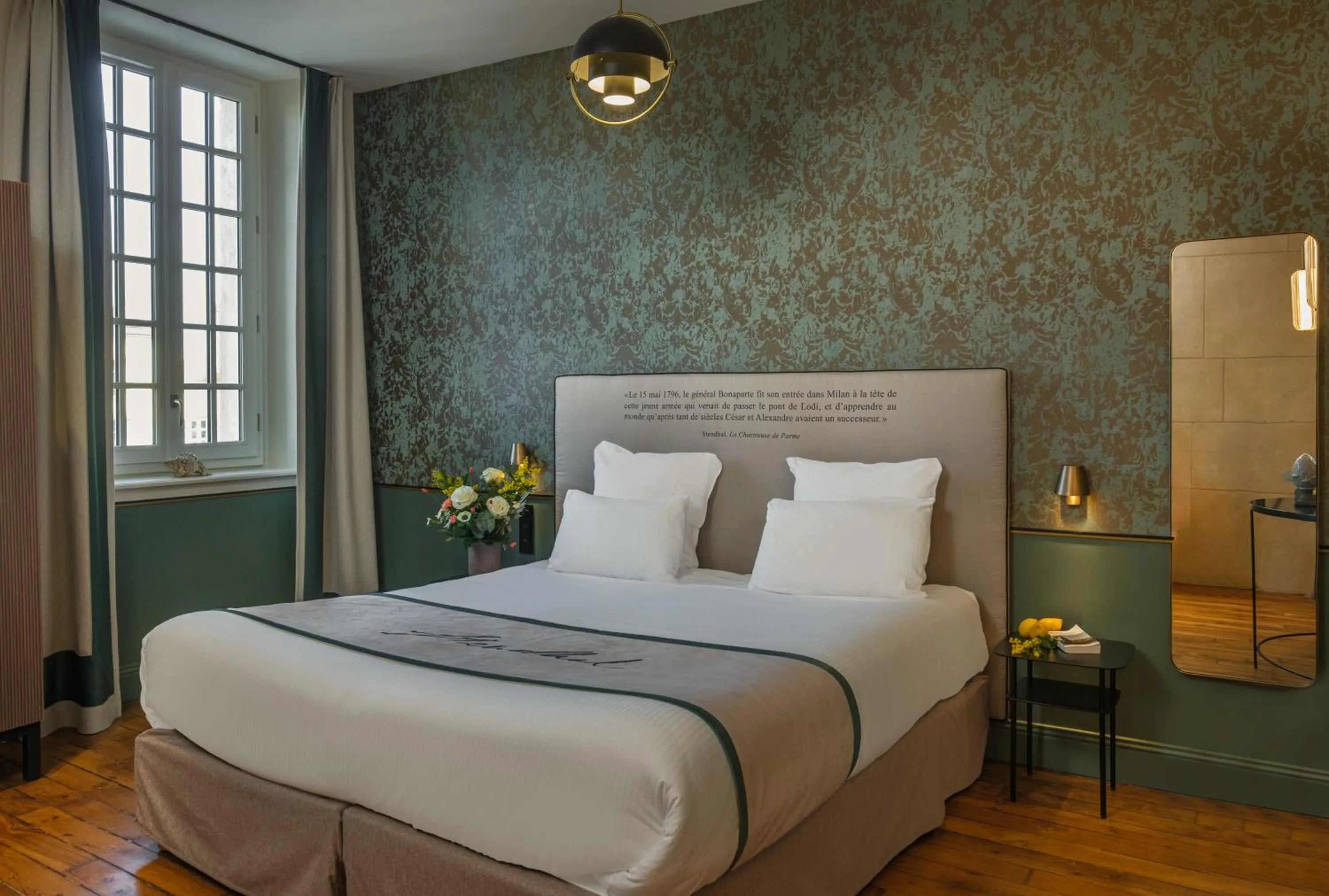 Bedroom, Bed in Hôtel Littéraire Stendhal et Spa