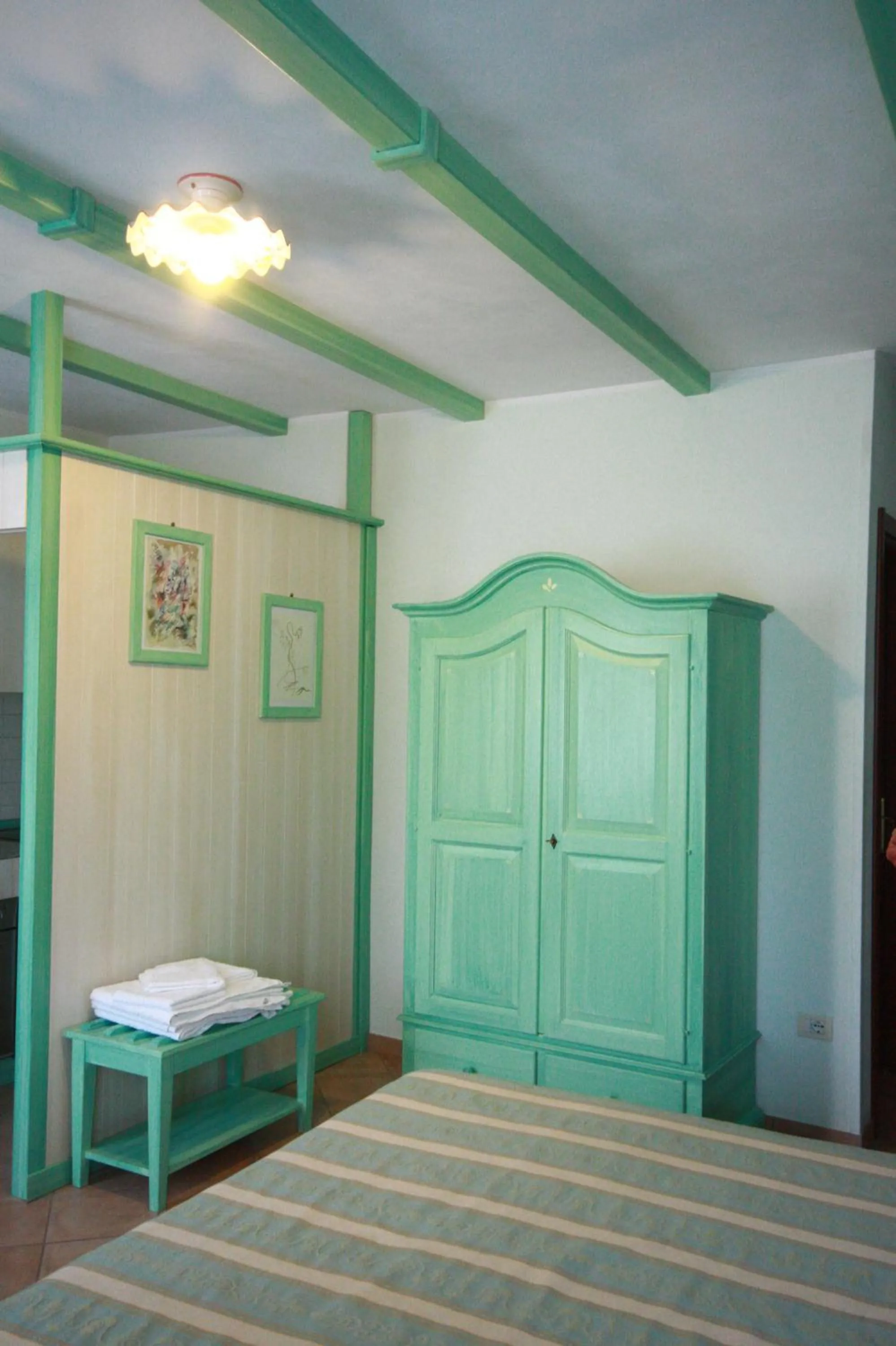 Decorative detail, Bed in Albergo Belvedere