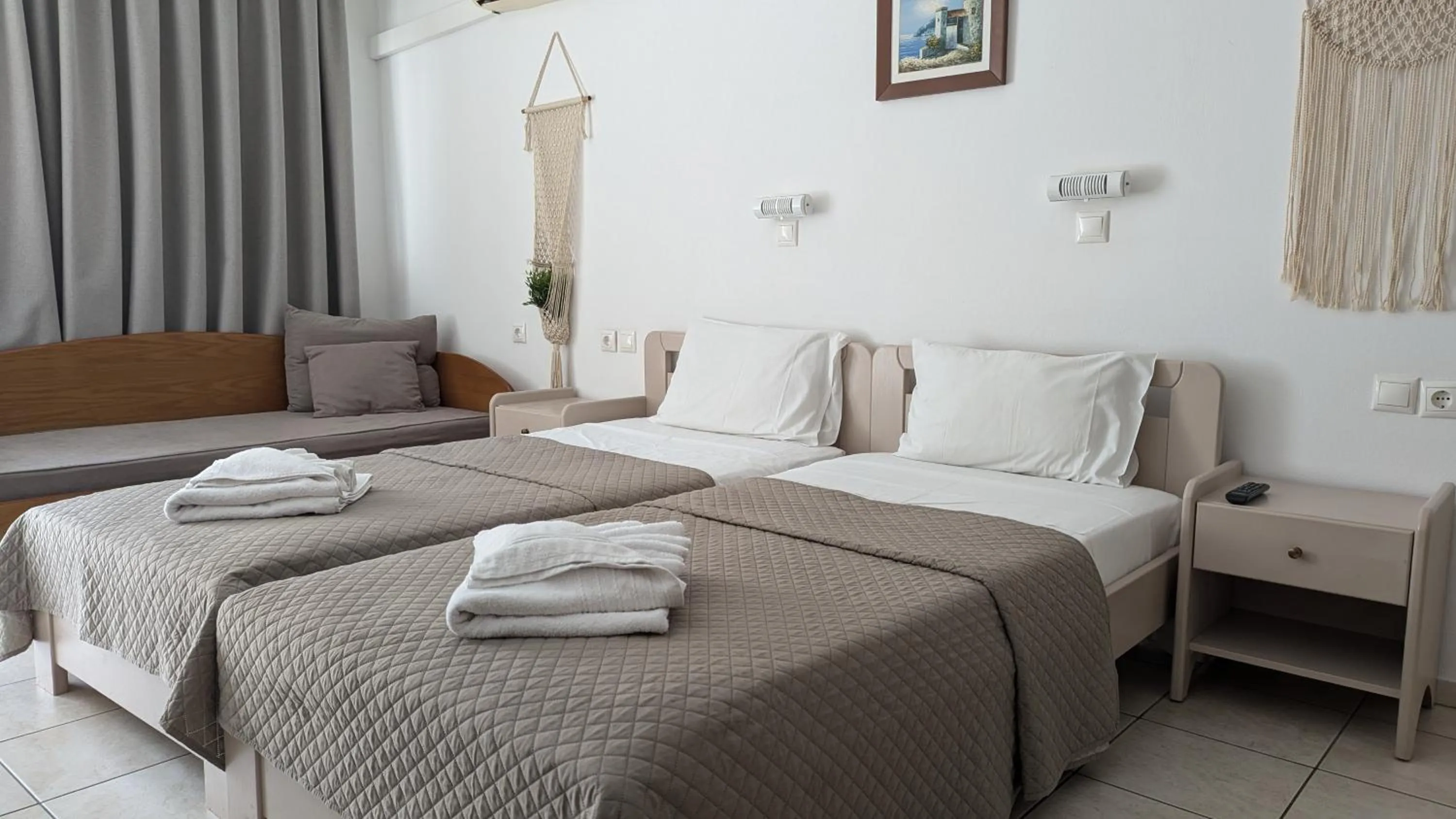 Bed in Galini Apartments