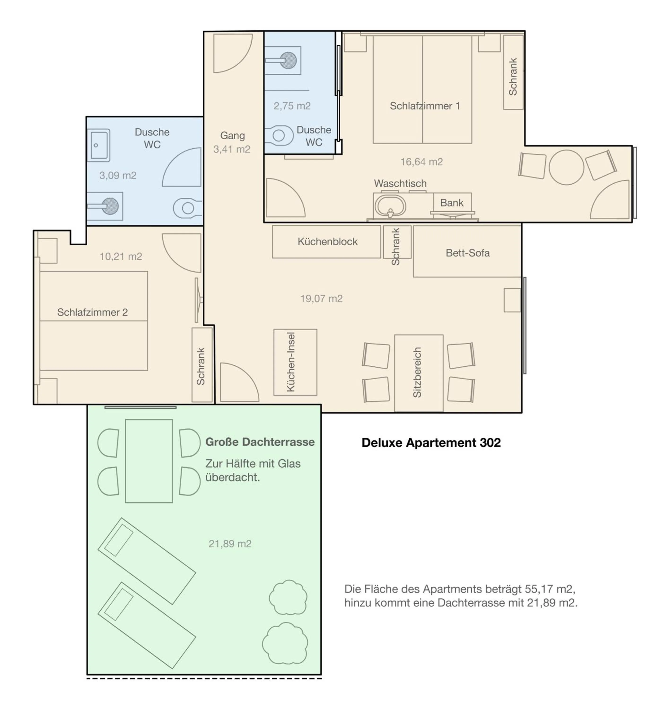 Floor plan in Hotel & Suites Glück Auf