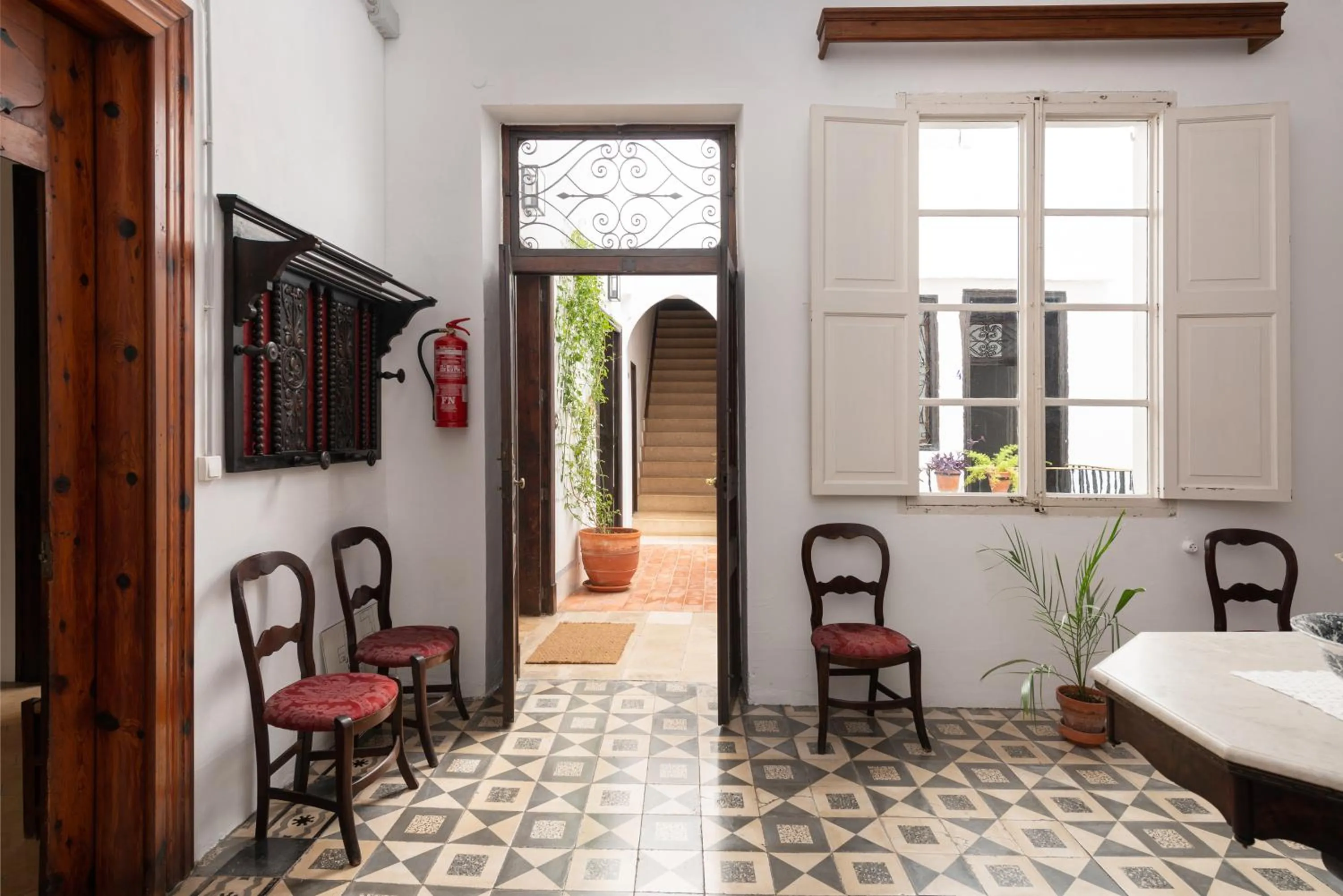 Lobby or reception in Hostal Pons