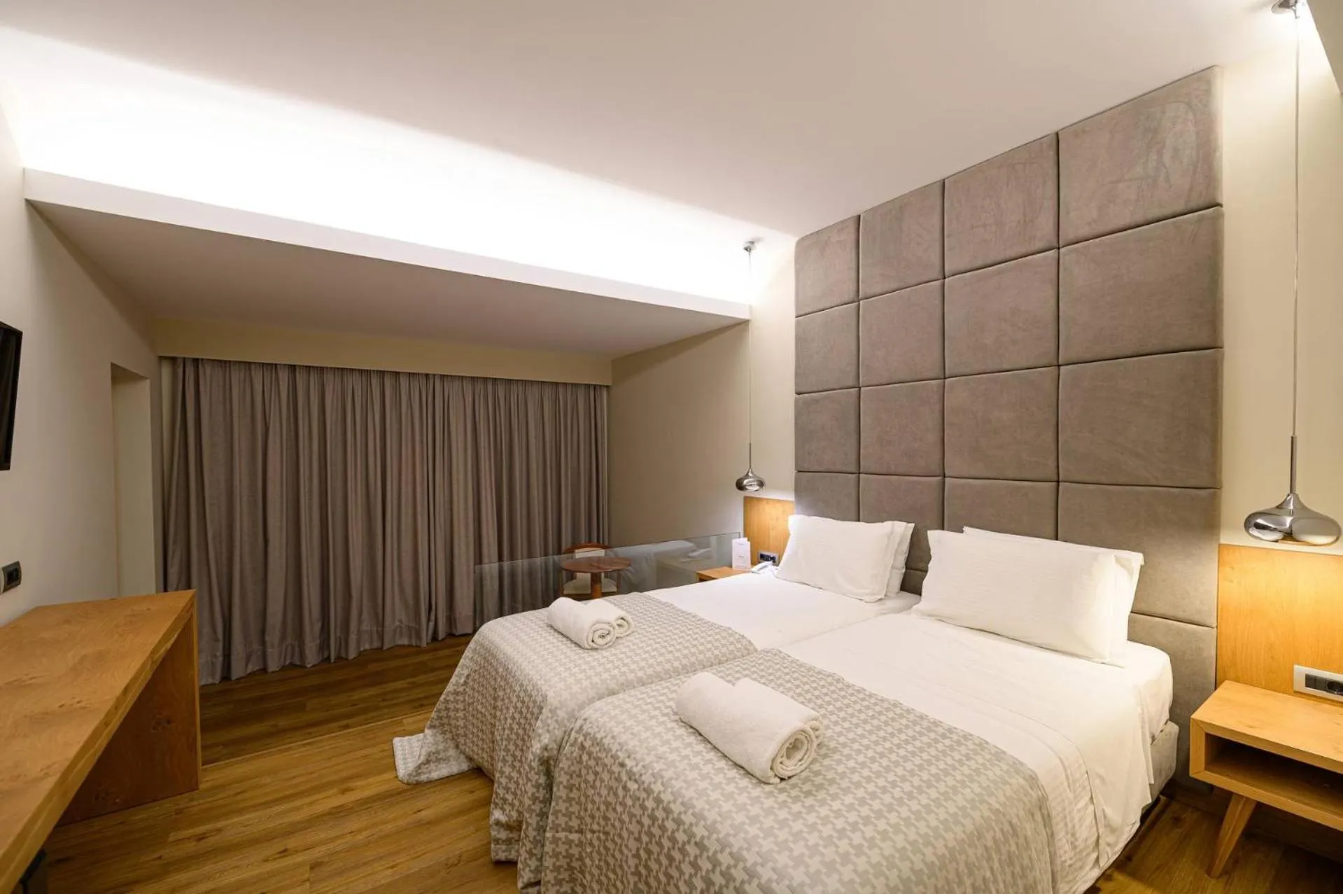 Bed in Olympion Asty Hotel