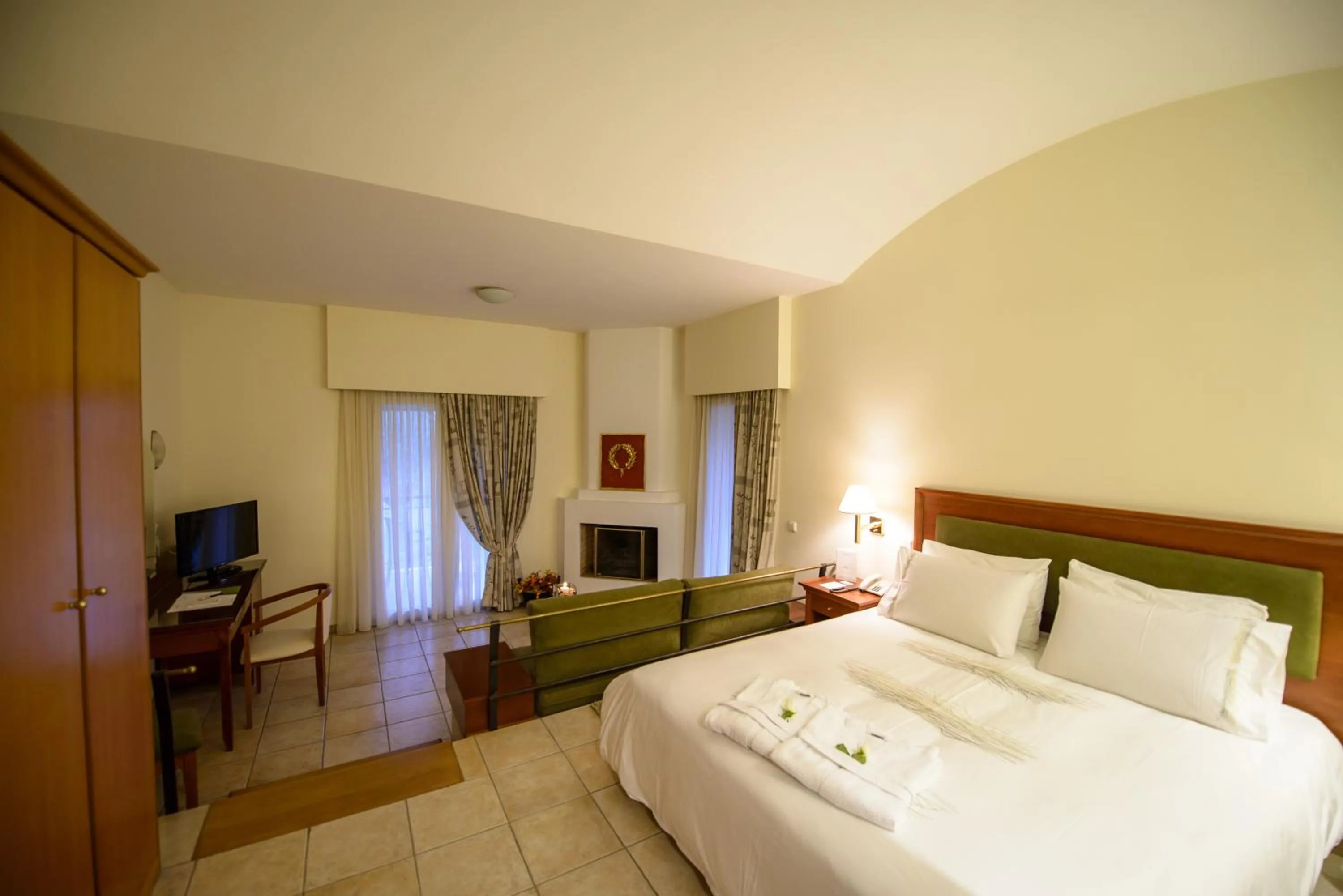 Bed in Olympion Asty Hotel
