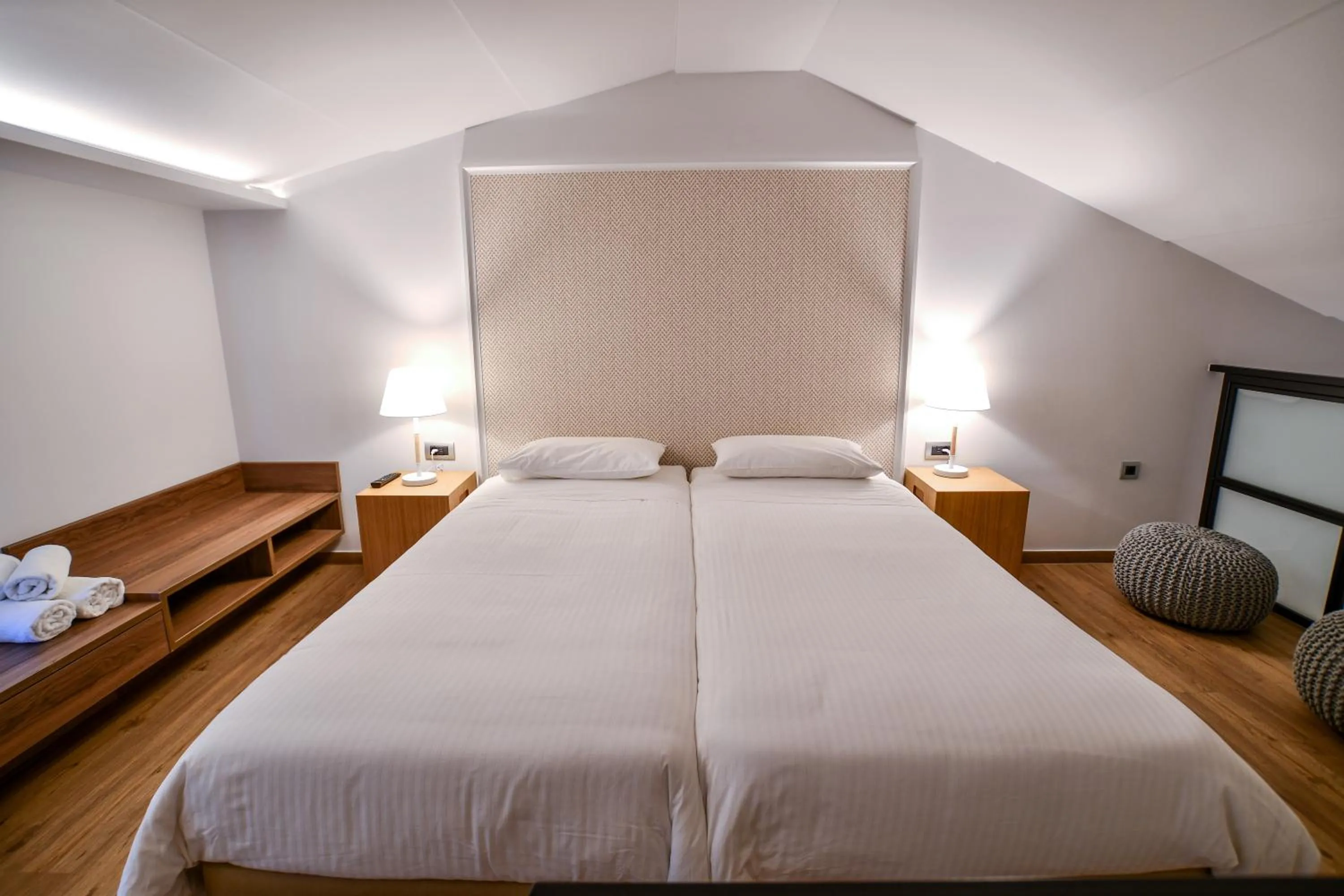 Bed in Olympion Asty Hotel