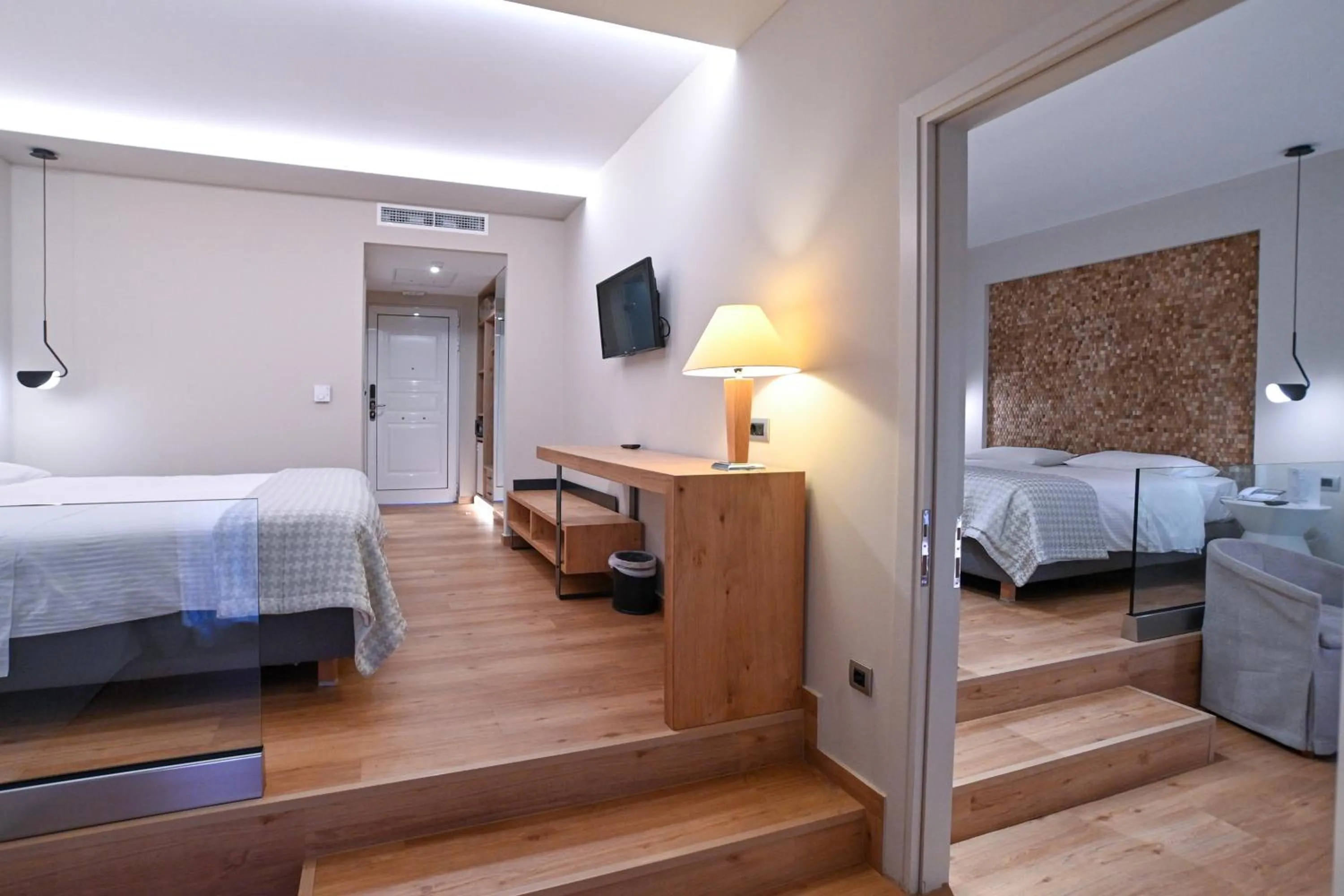 Bed in Olympion Asty Hotel
