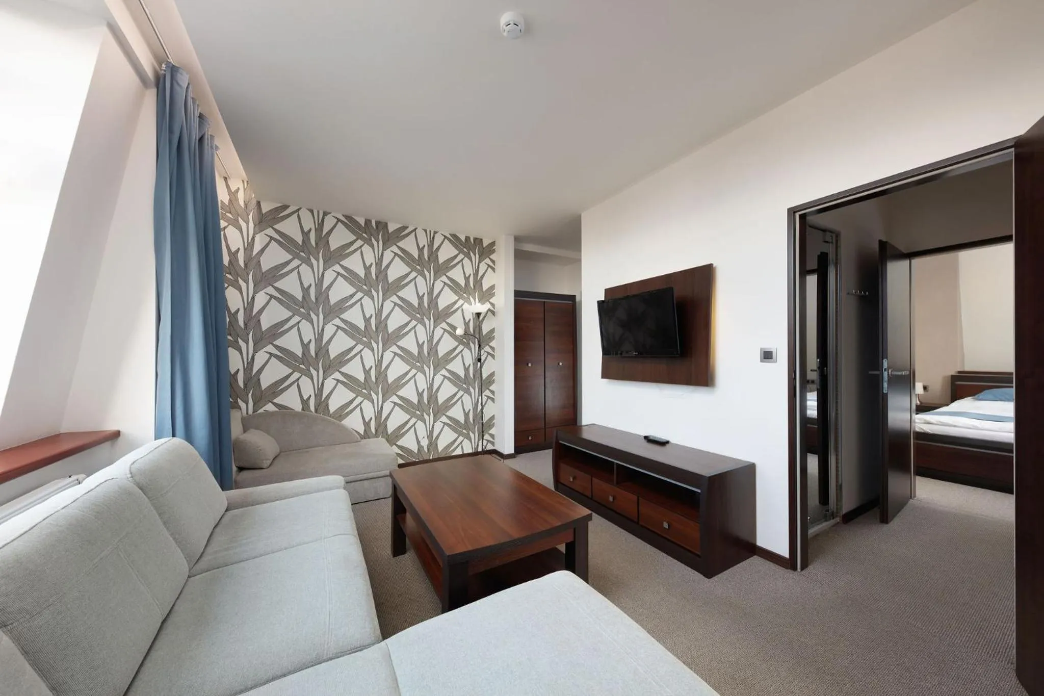 Living room, Bed in Hotel Slunný Dvůr