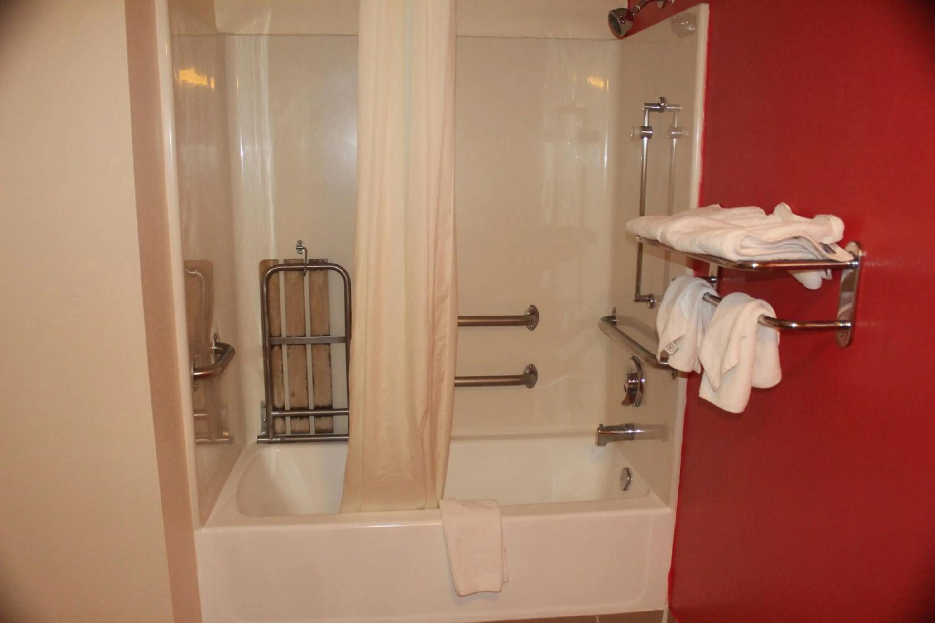 Shower in Americas Best Value Inn - Fredericksburg North