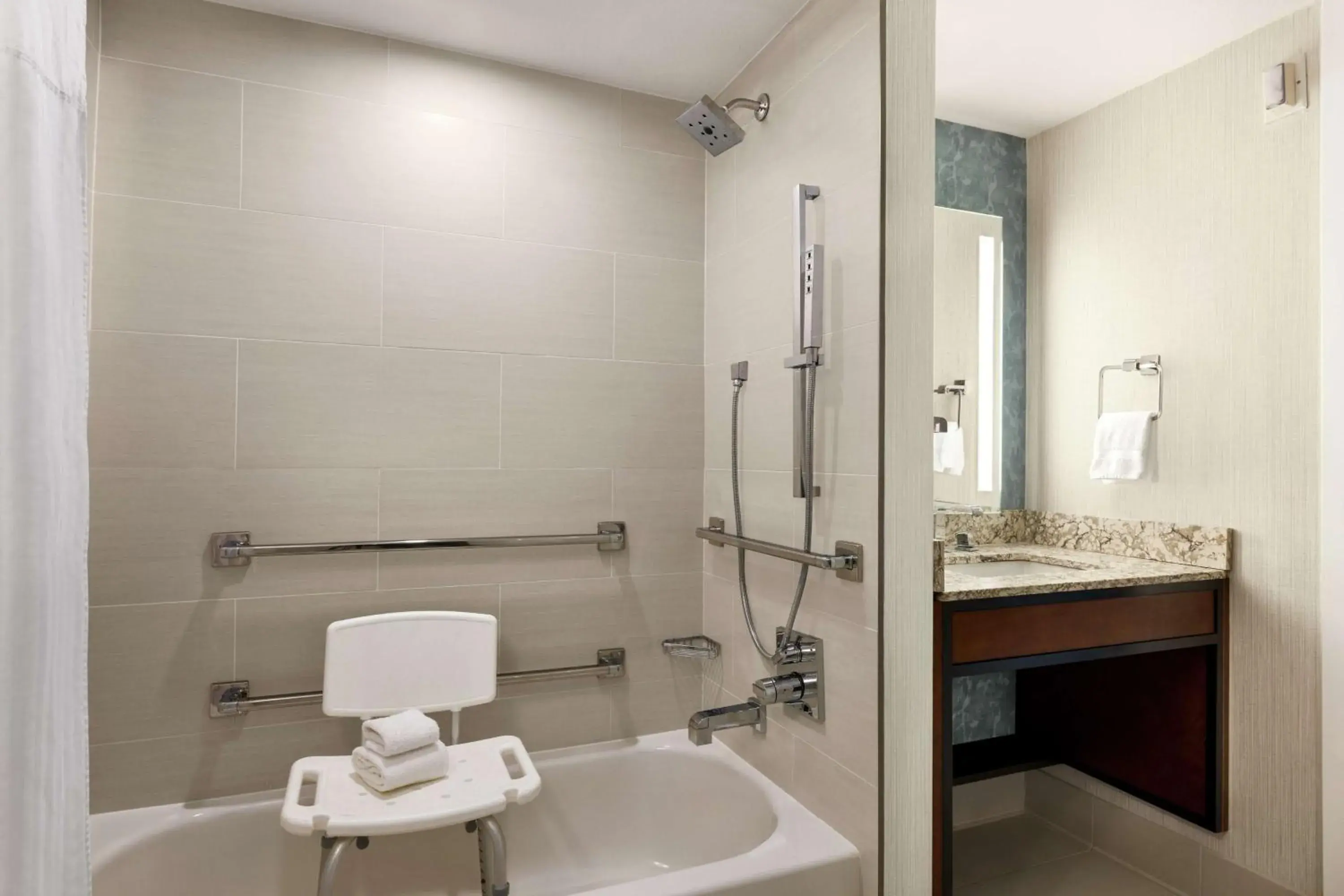 Bathroom in Hilton Garden Inn Carlsbad Beach Bathroom in Hilton Garden Inn Carlsbad Beach