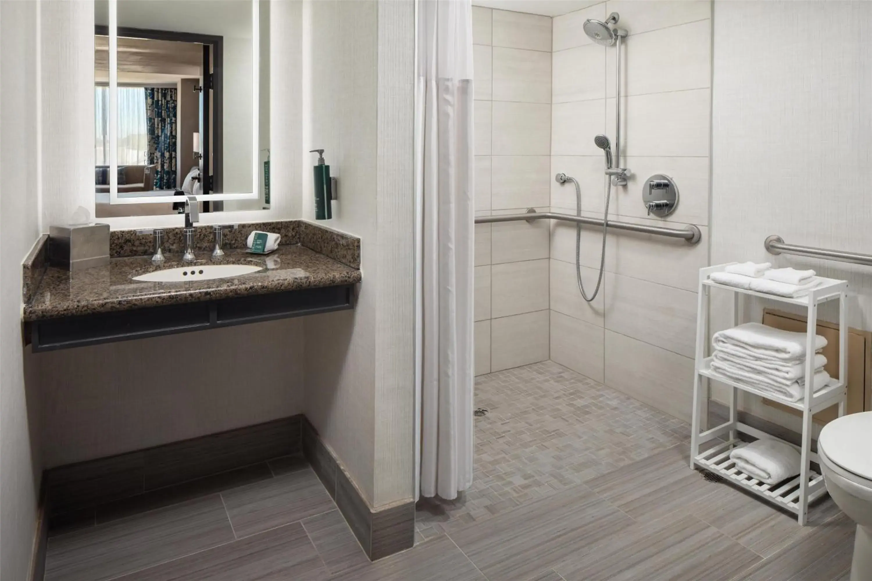 Bathroom in Hilton Arlington Bathroom in Hilton Arlington